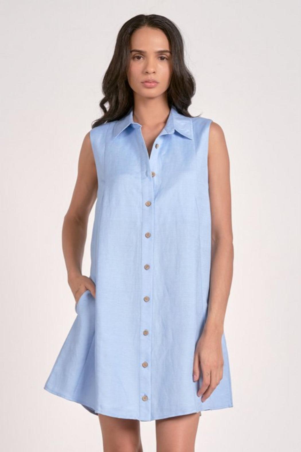 Sleeveless Collared Dress Product Image