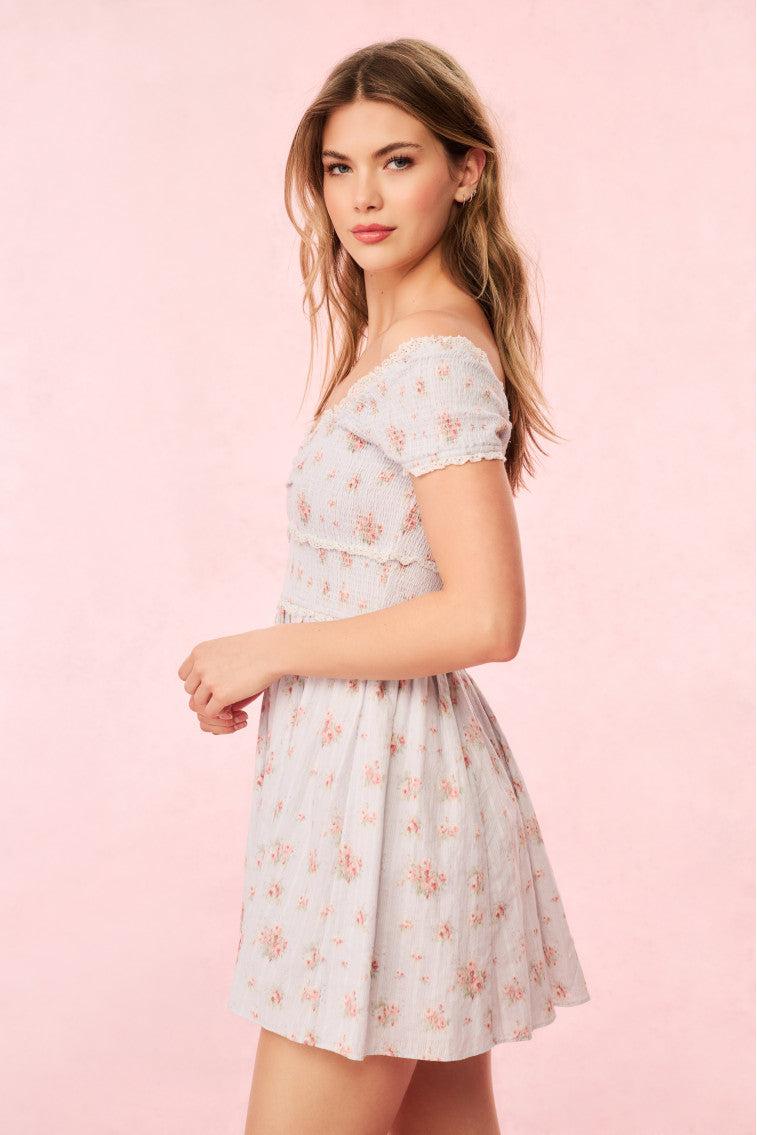 Siona Cotton Floral Mini Dress Product Image