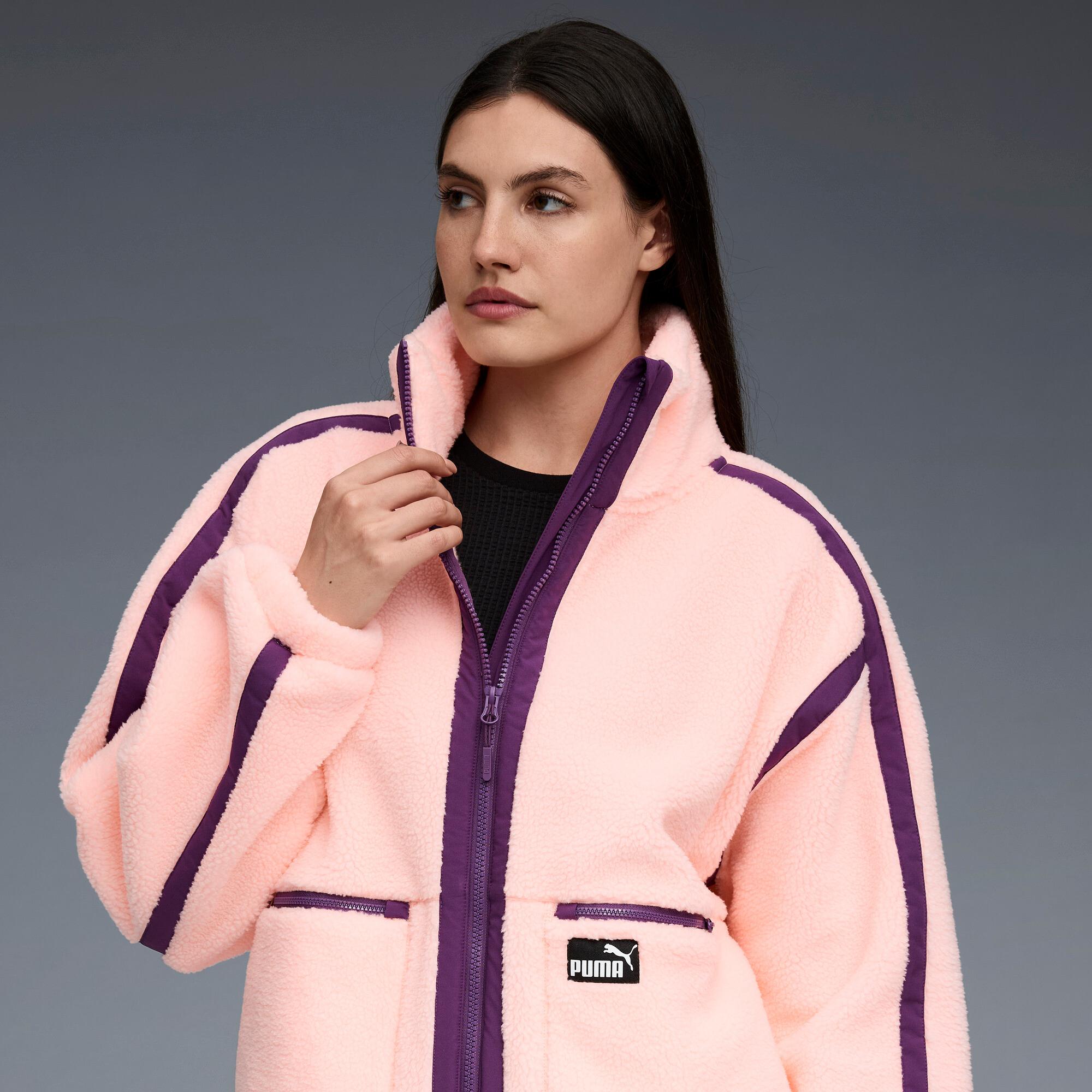 Sherpa Fleece Jacket W/ Wove Women Product Image