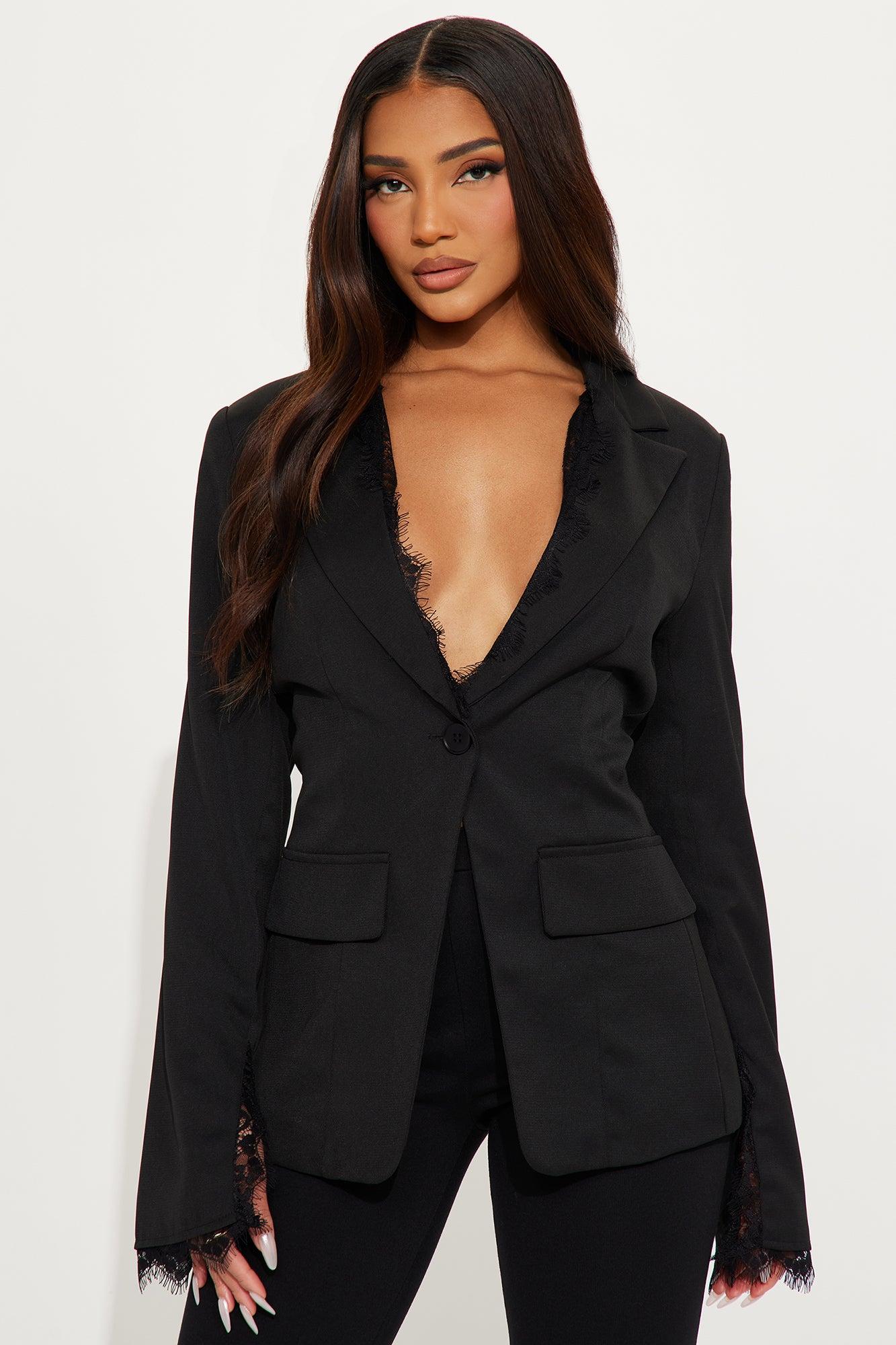 Just A Peak Blazer - Black Product Image