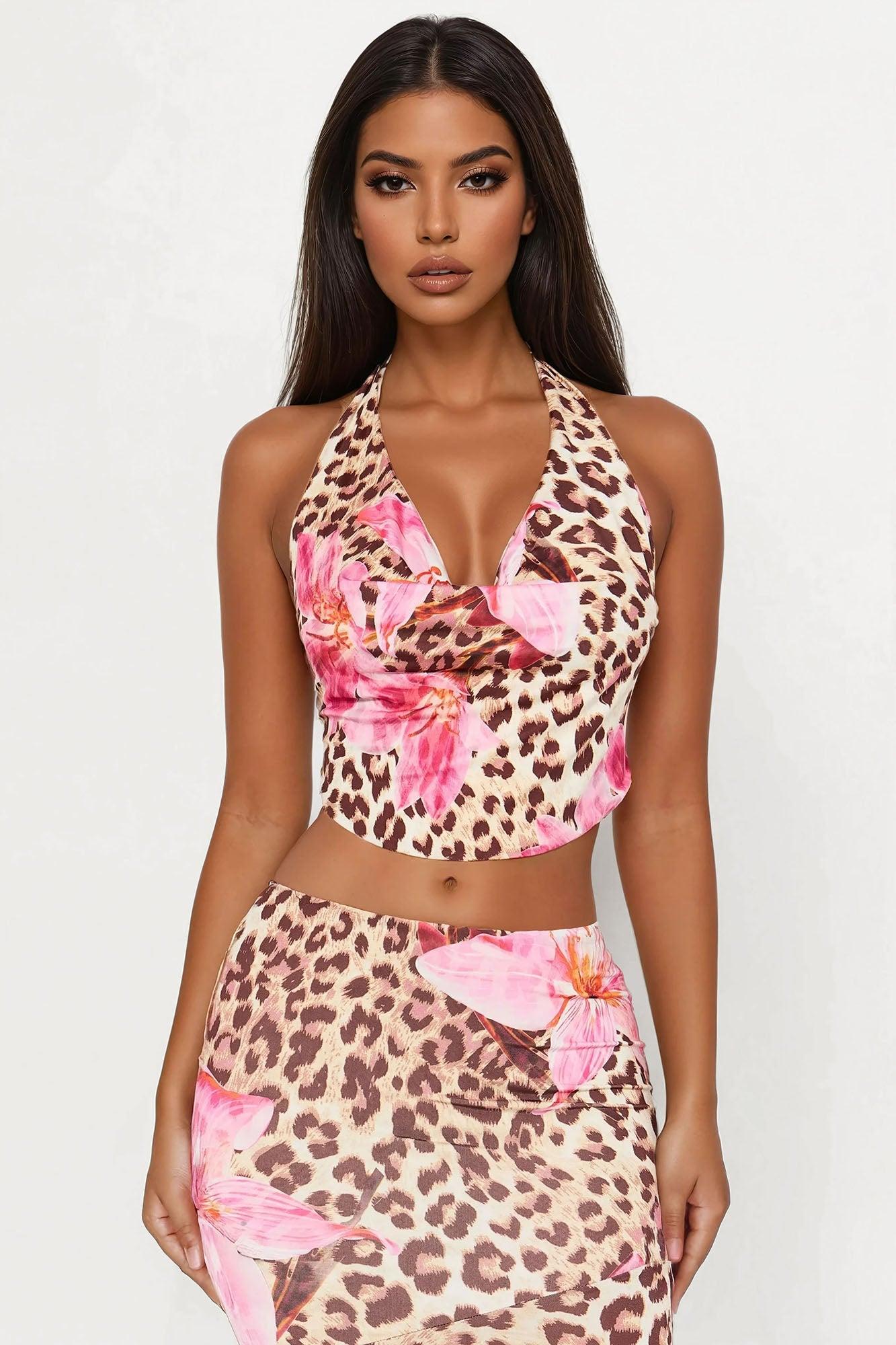 Malibu Mornings Floral Maxi Skirt Set - Pink/combo Female Product Image