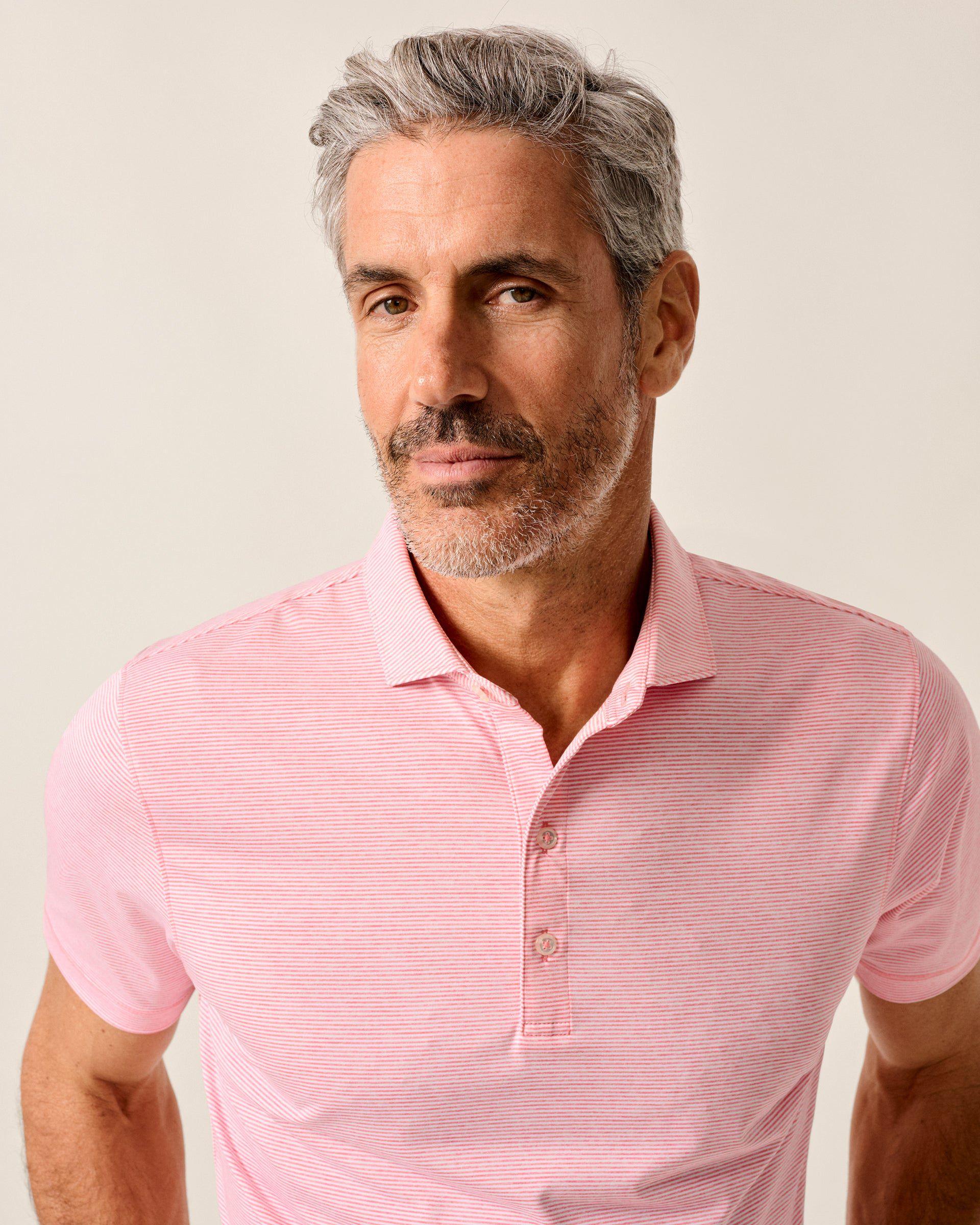 PerryGolf Performance Jersey Polo - Lyndonn Stripe Product Image