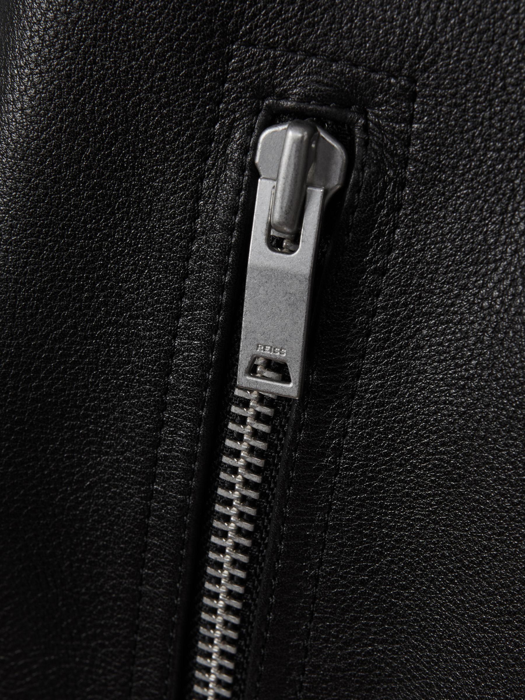 McLaren F1 Embossed Leather Jacket in Black Product Image