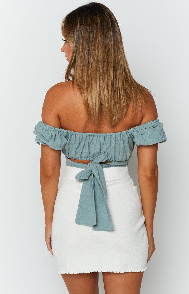 Heritage Wrap Top Sage Product Image
