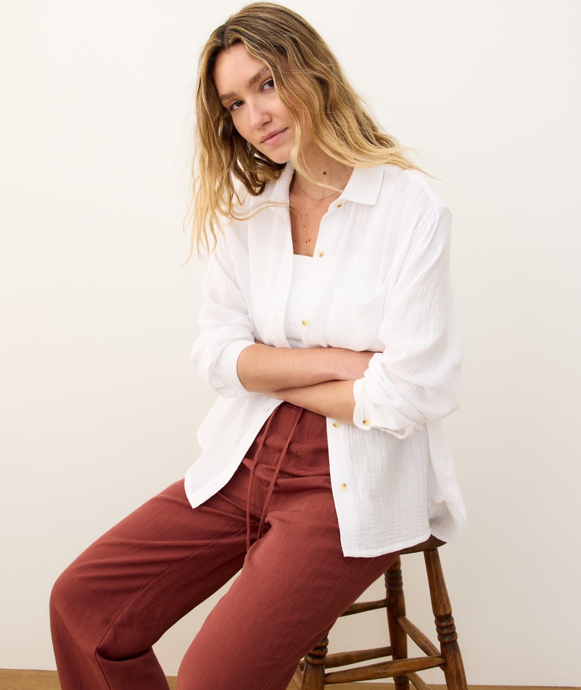Jane Relaxed Double Cloth Shirt Product Image