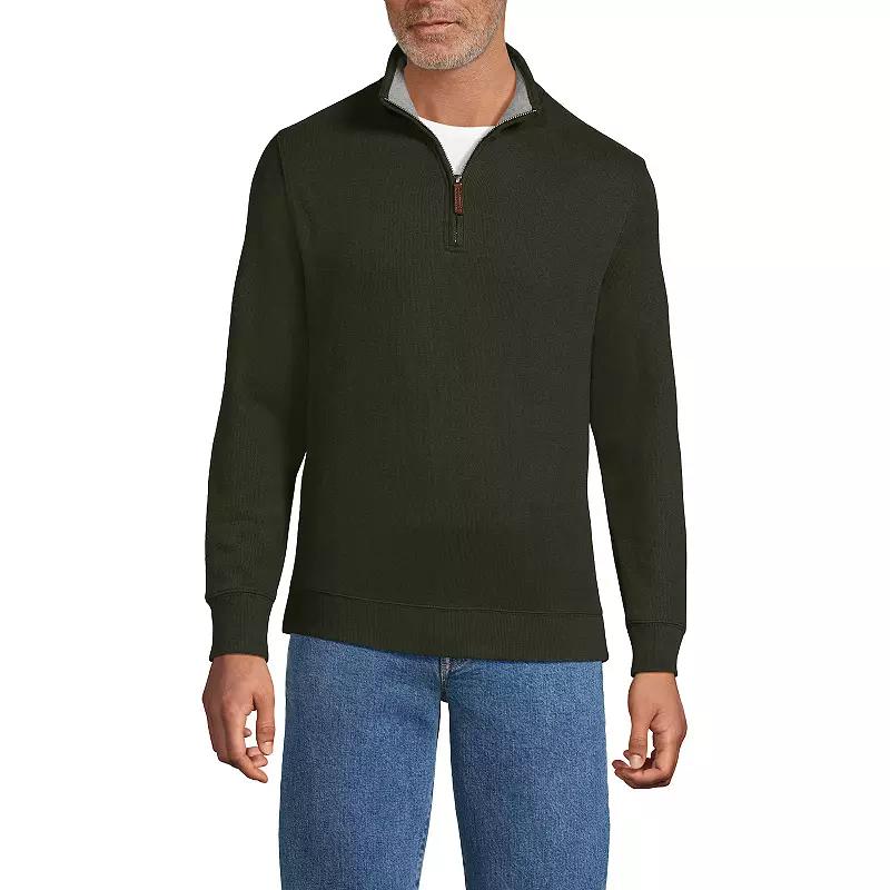Big & Tall Lands' End Bedford Classic-Fit Ribbed Quarter-Zip Sweater, Men's,  Product Image