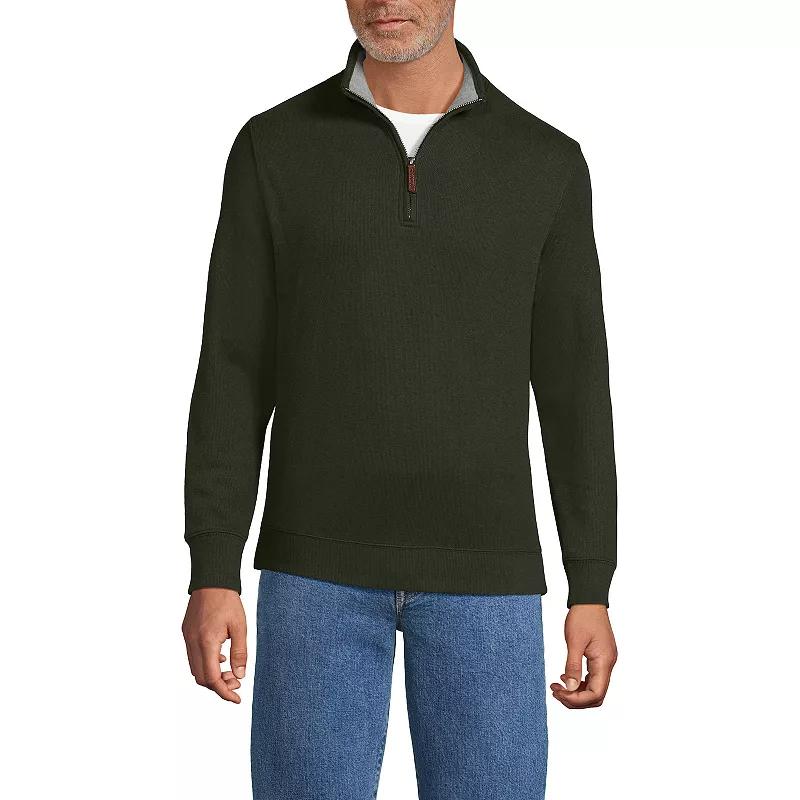 Big & Tall Lands' End Bedford Classic-Fit Ribbed Quarter-Zip Sweater, Men's,  Product Image