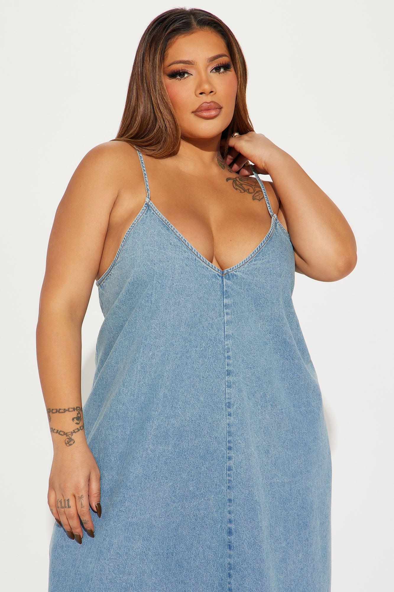 Desiree Denim Maxi Dress - Light Wash Product Image