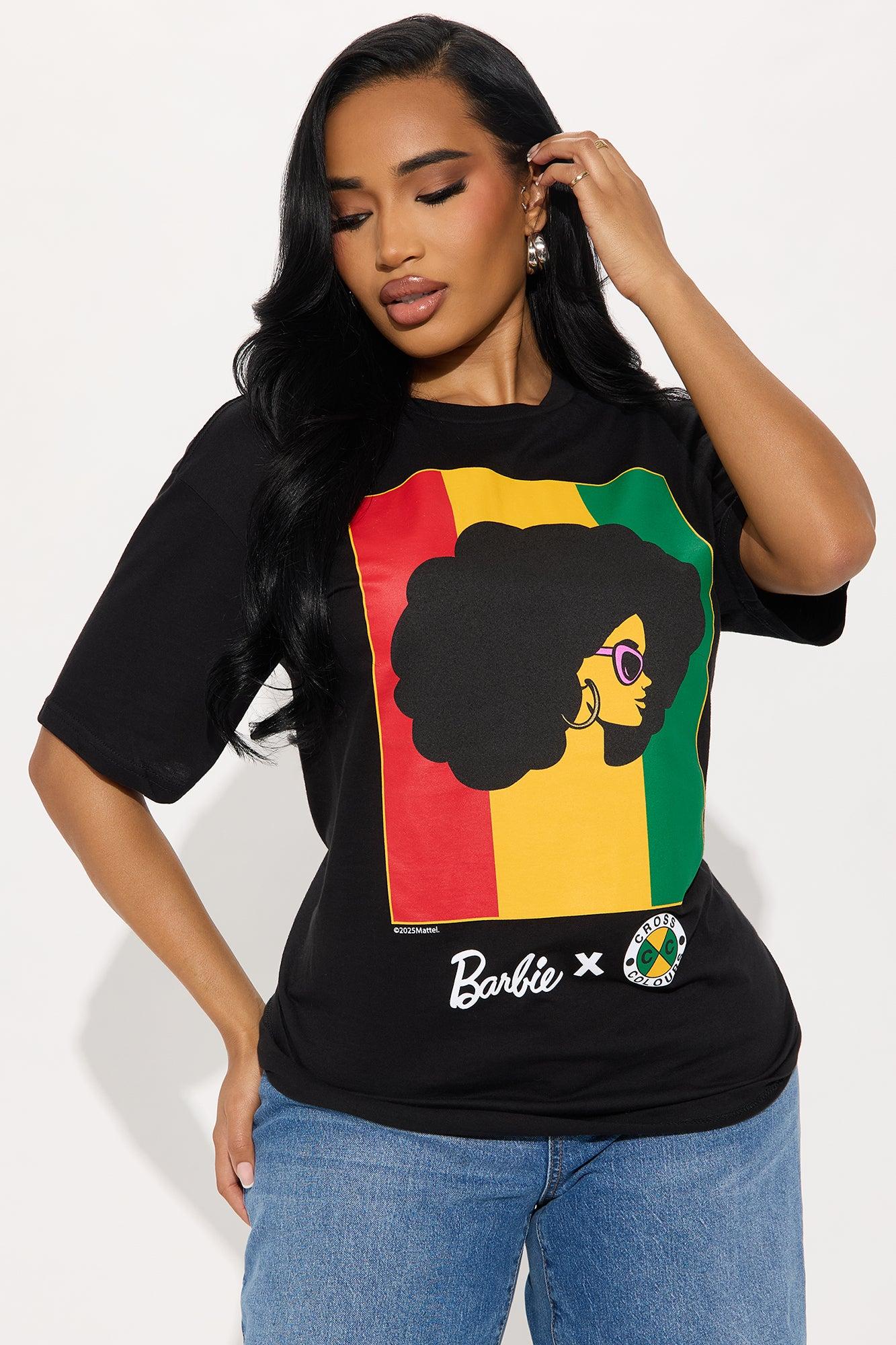 Cross Colours X Barbie Oversized Tee - Black Product Image