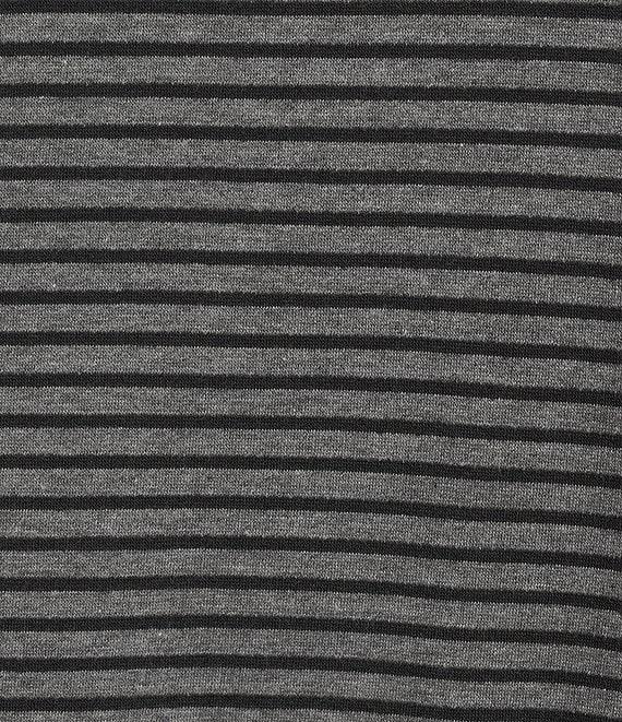 Eileen Fisher Striped Brushed Terry Round Neck Long Sleeve Box Top Product Image