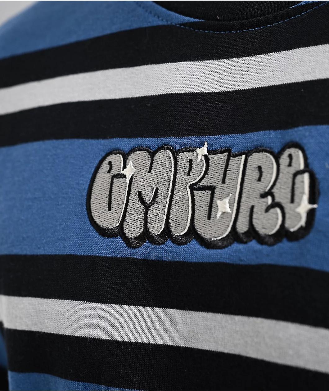 Empyre Burner Knit Blue Stripe T-Shirt Product Image
