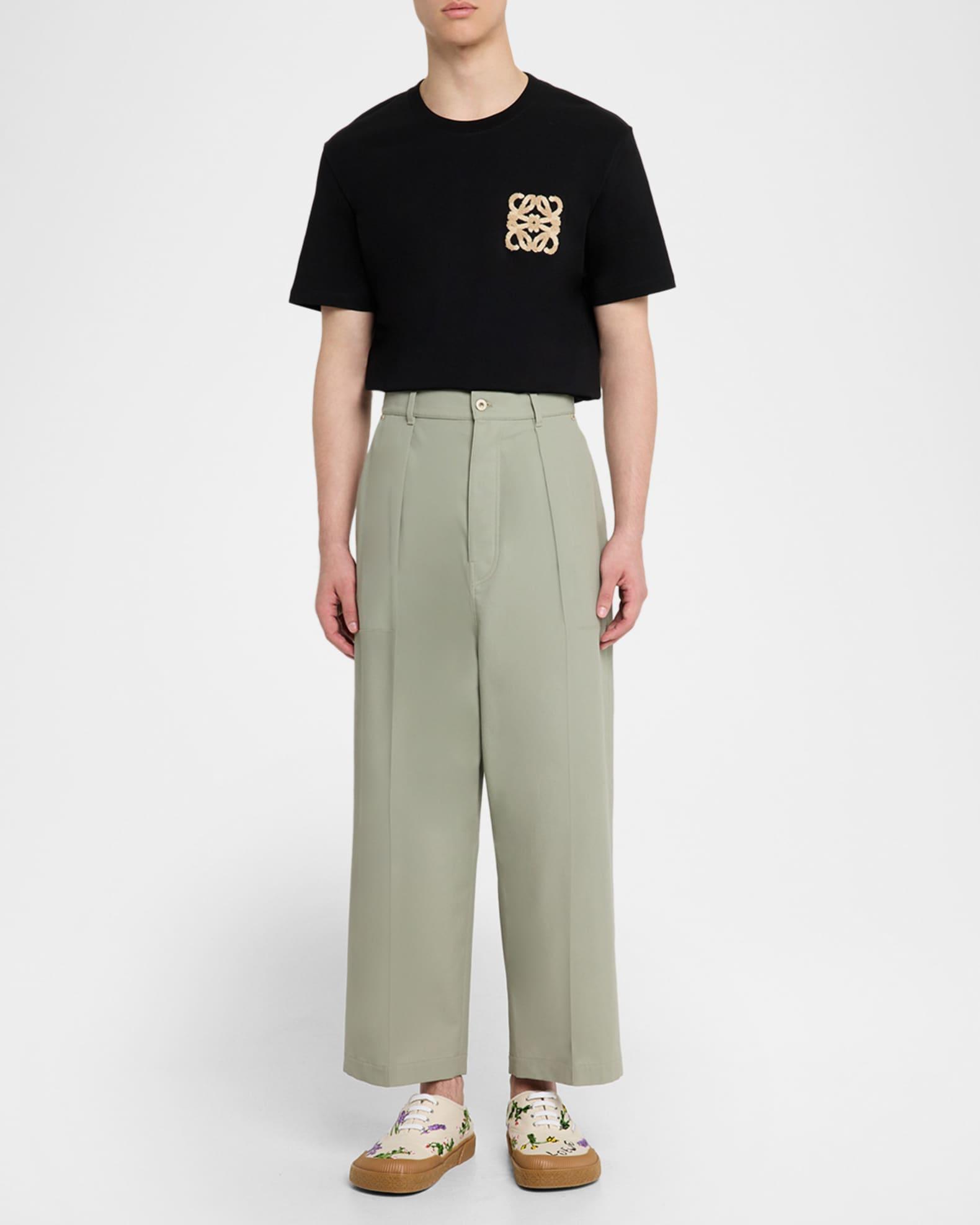 Men's Terra Embroidered Canvas Low-Top Sneakers  Product Image