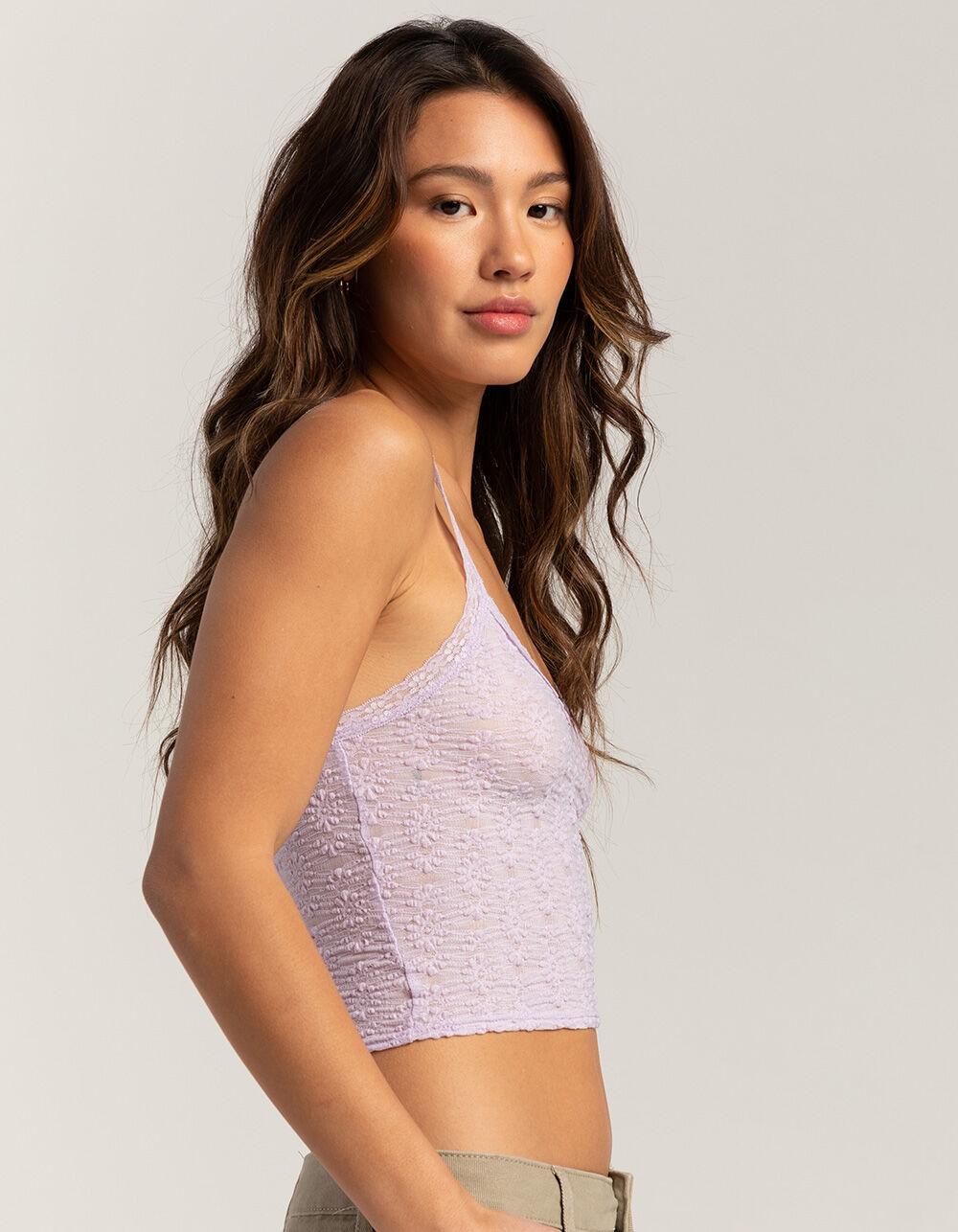 FULL TILT Womens Lace Cami - LAVENDAR Product Image