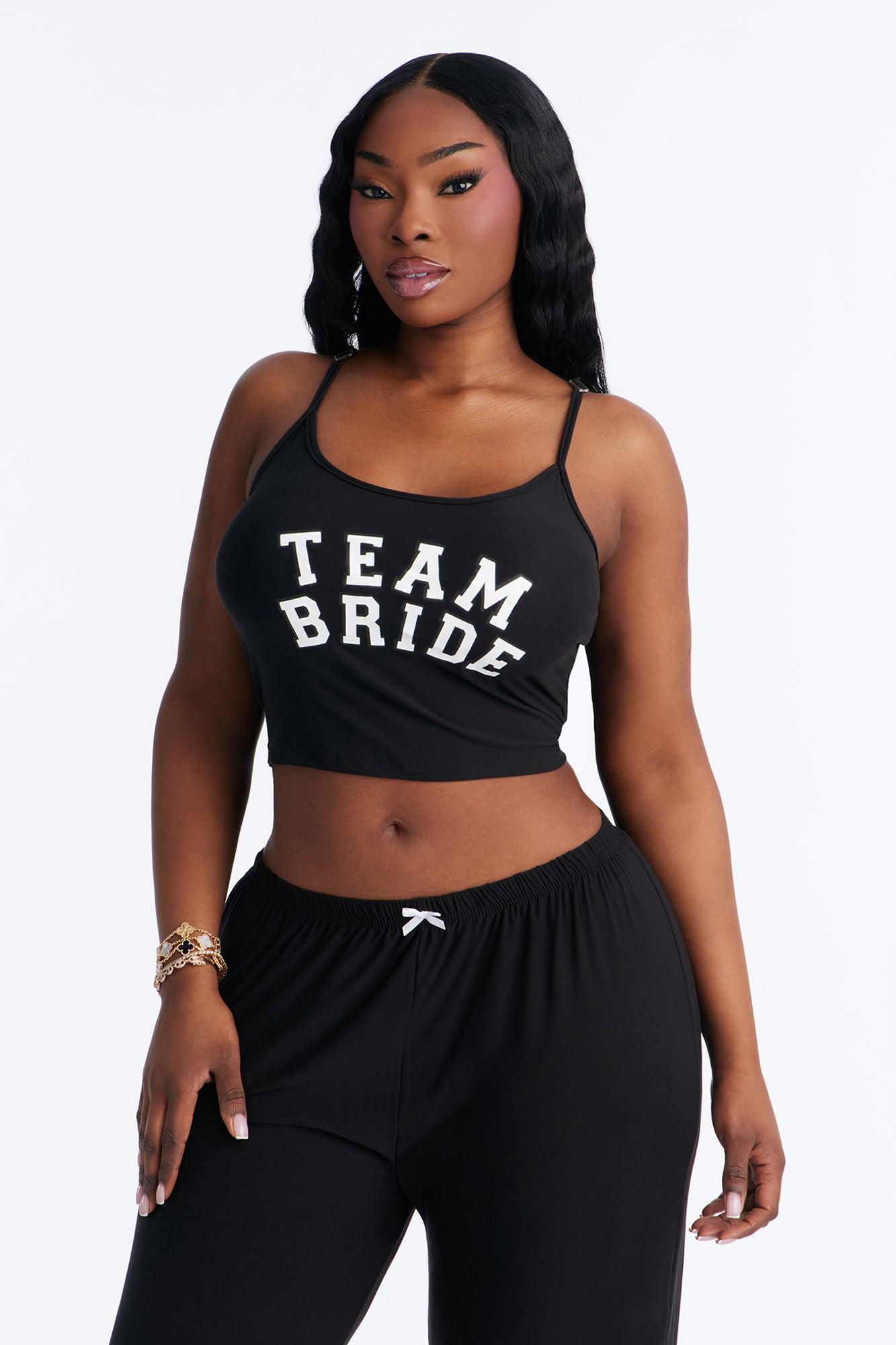 Team Bride Boarding PJ Set - Black Female Product Image