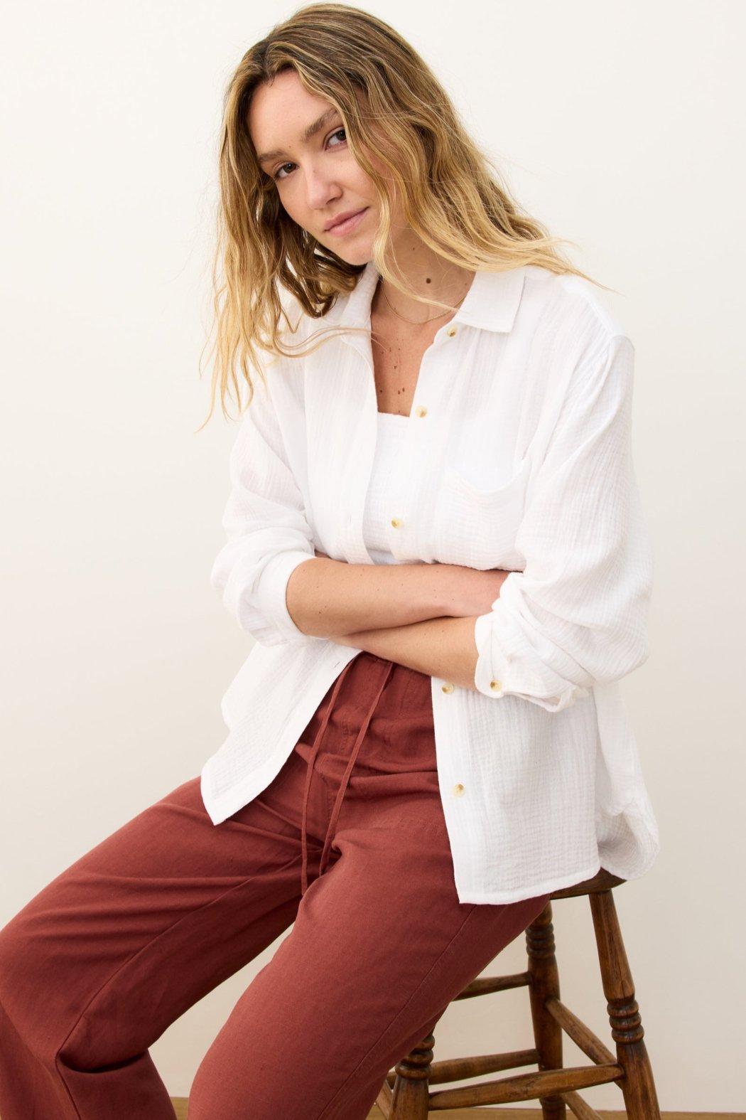 Jane Relaxed Double Cloth Shirt Product Image