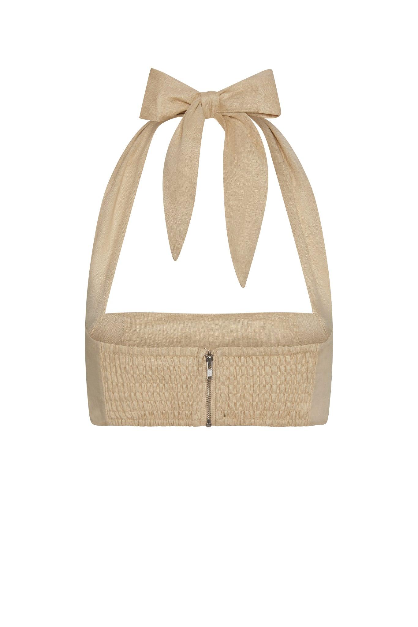 Fontelina Linen Skirt - Vanilla Linen Product Image