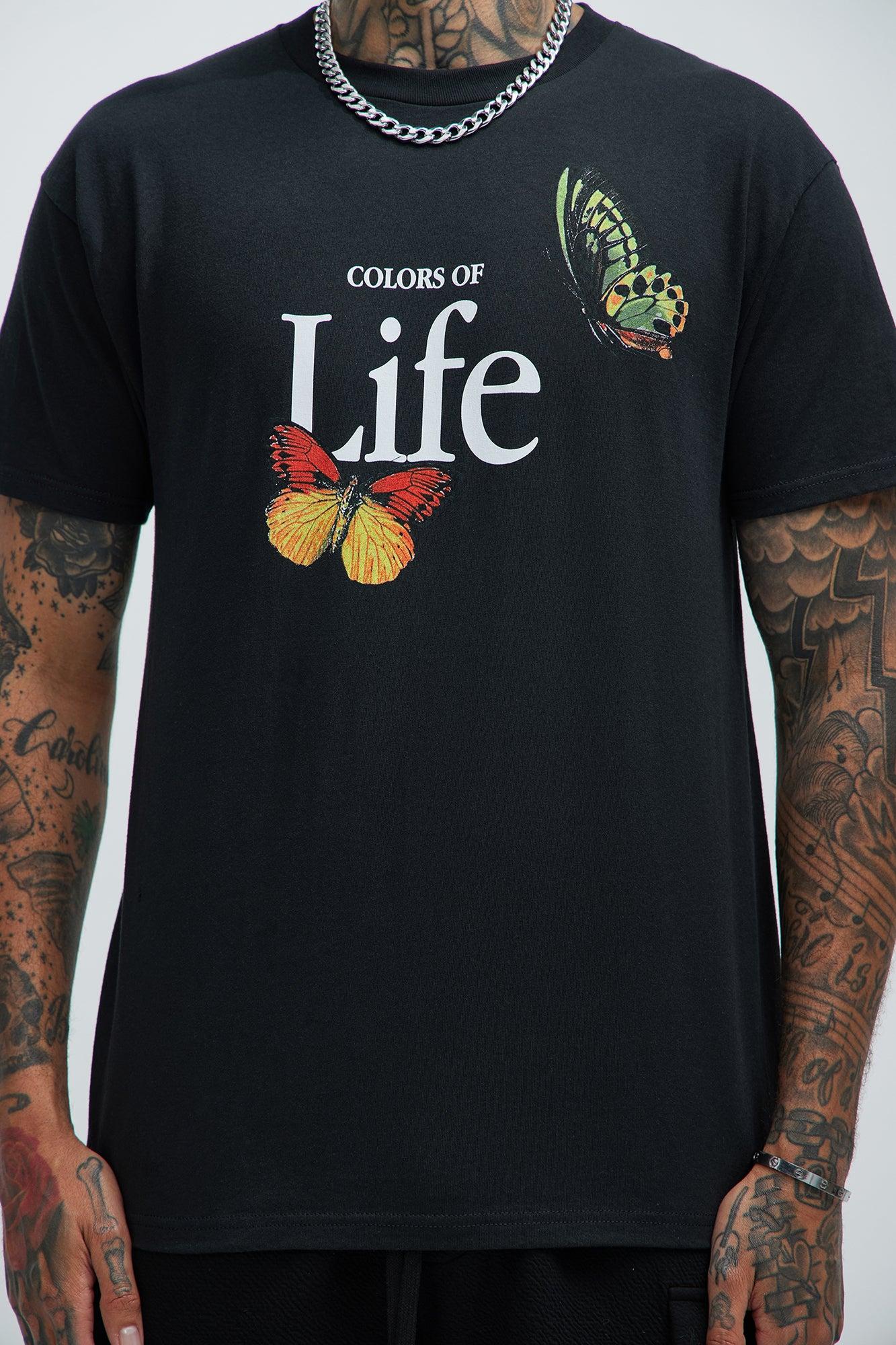Colors Of Life Short Sleeve Tee - Black/combo Product Image