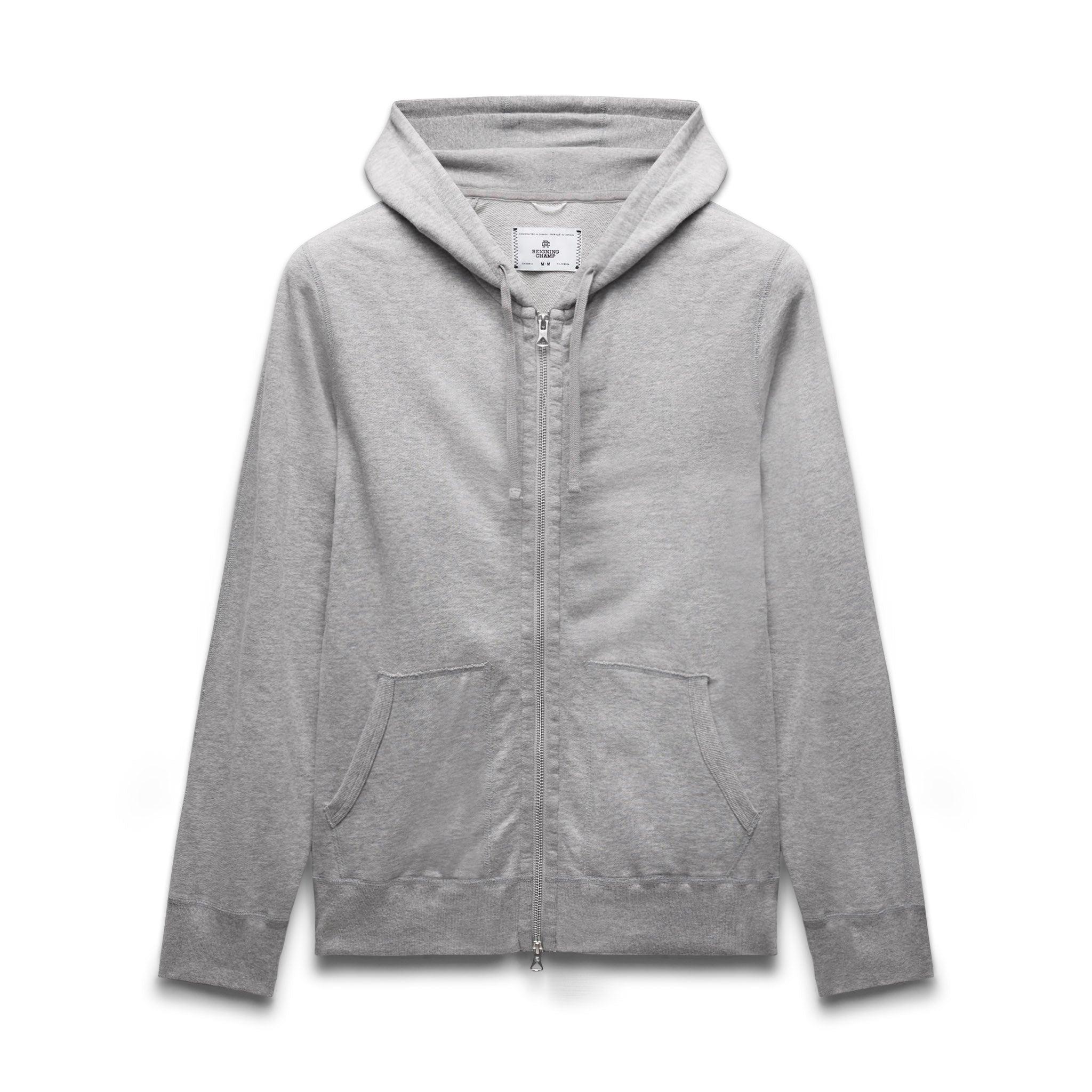 Lightweight Terry Slim Zip Hoodie - Vault Male Product Image