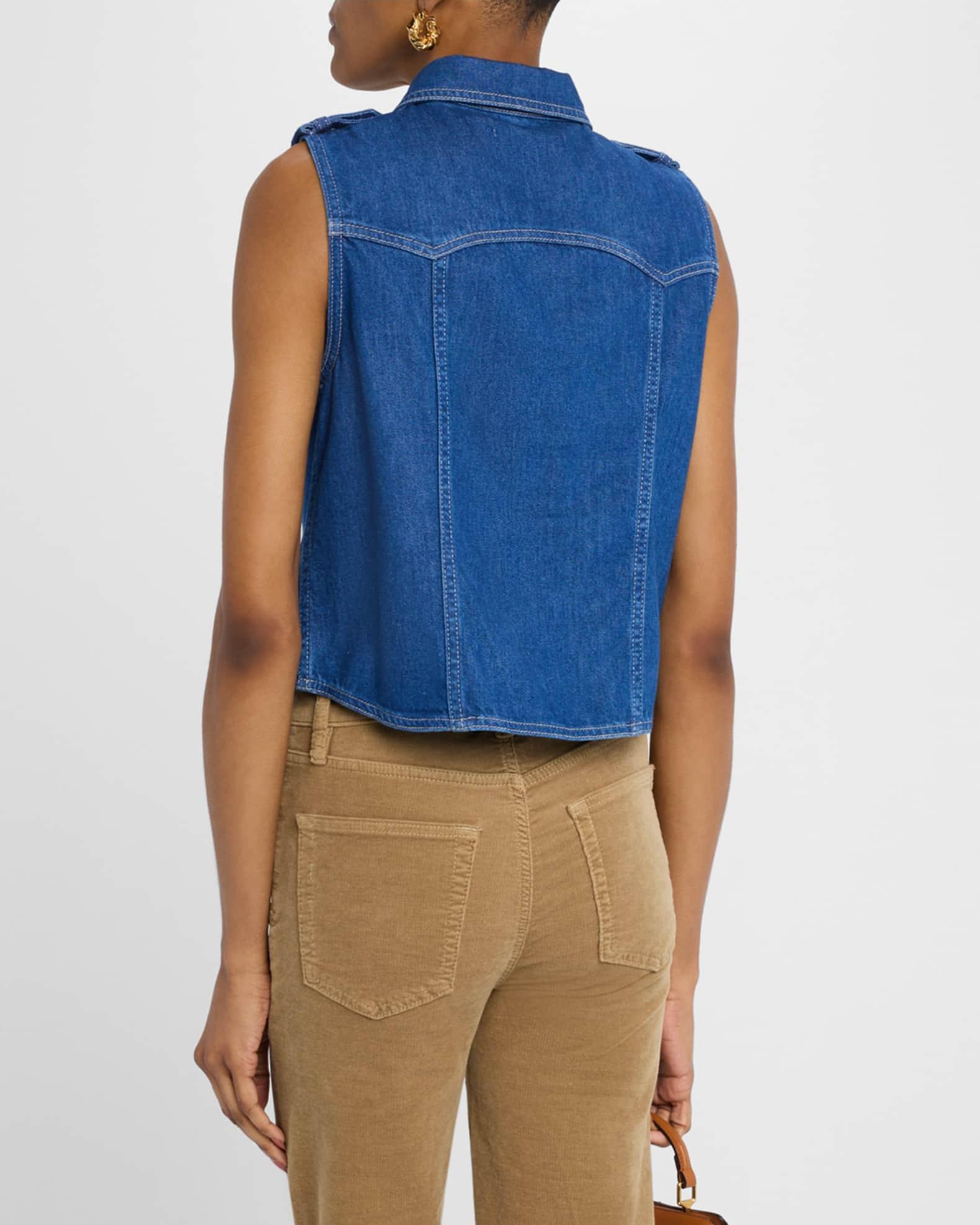 The Major Sleeveless Denim Shirt Product Image