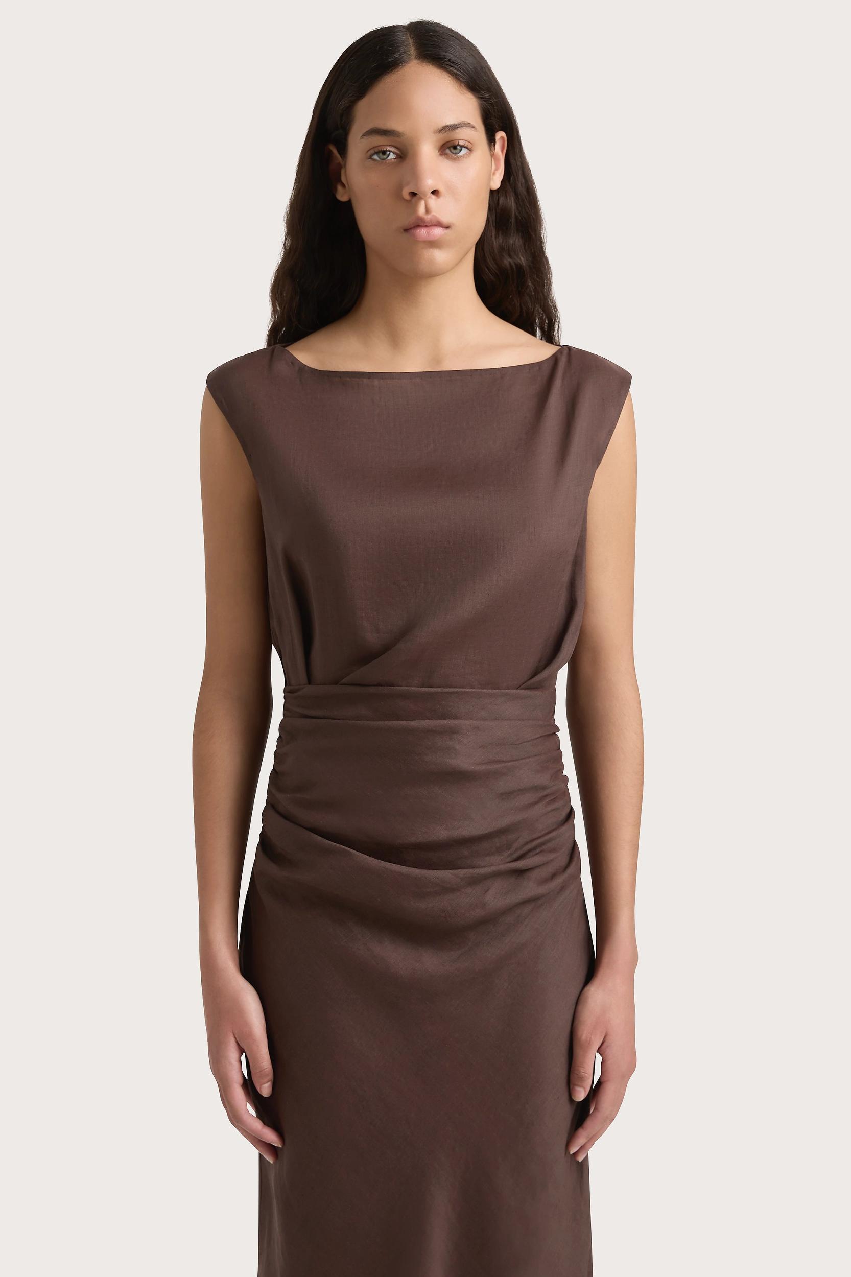 Adelia Maxi Dress Bistre - Final Sale Product Image