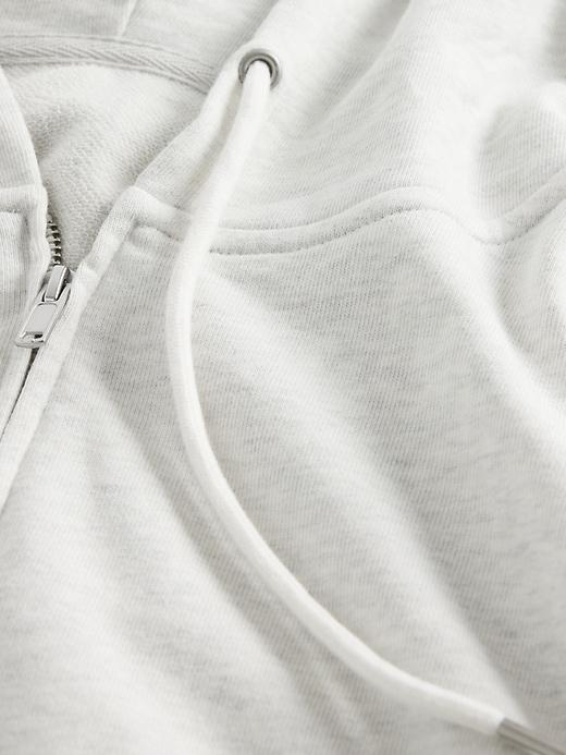 French Terry Oversized Zip Wedge Hoodie Product Image