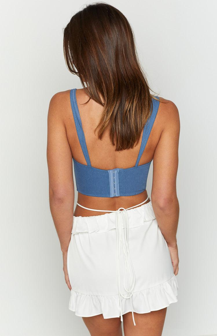 Kelsey White Mini Skirt Product Image