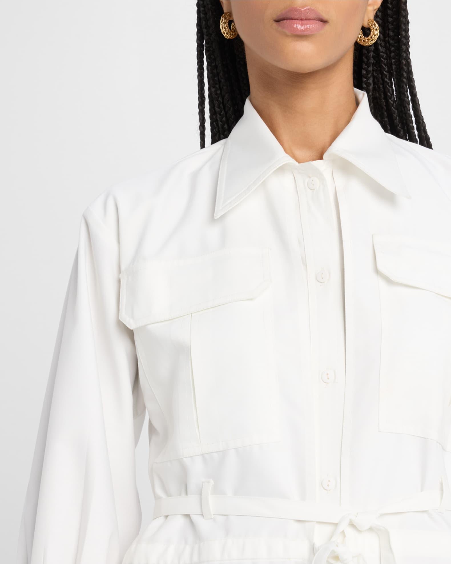 Eleanor Cutout Tie-Waist Midi Shirtdress Product Image