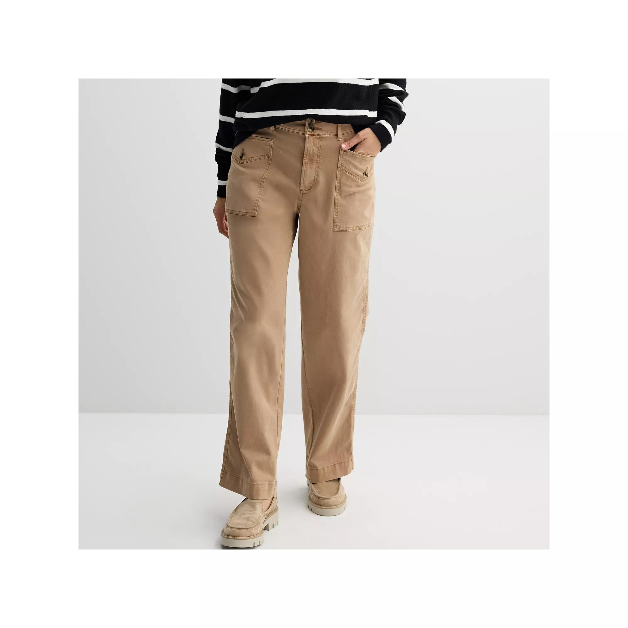 Women's Sonoma Goods For Life® Femme Patch Pocket Pants, Size: XS, Barric Beige Product Image