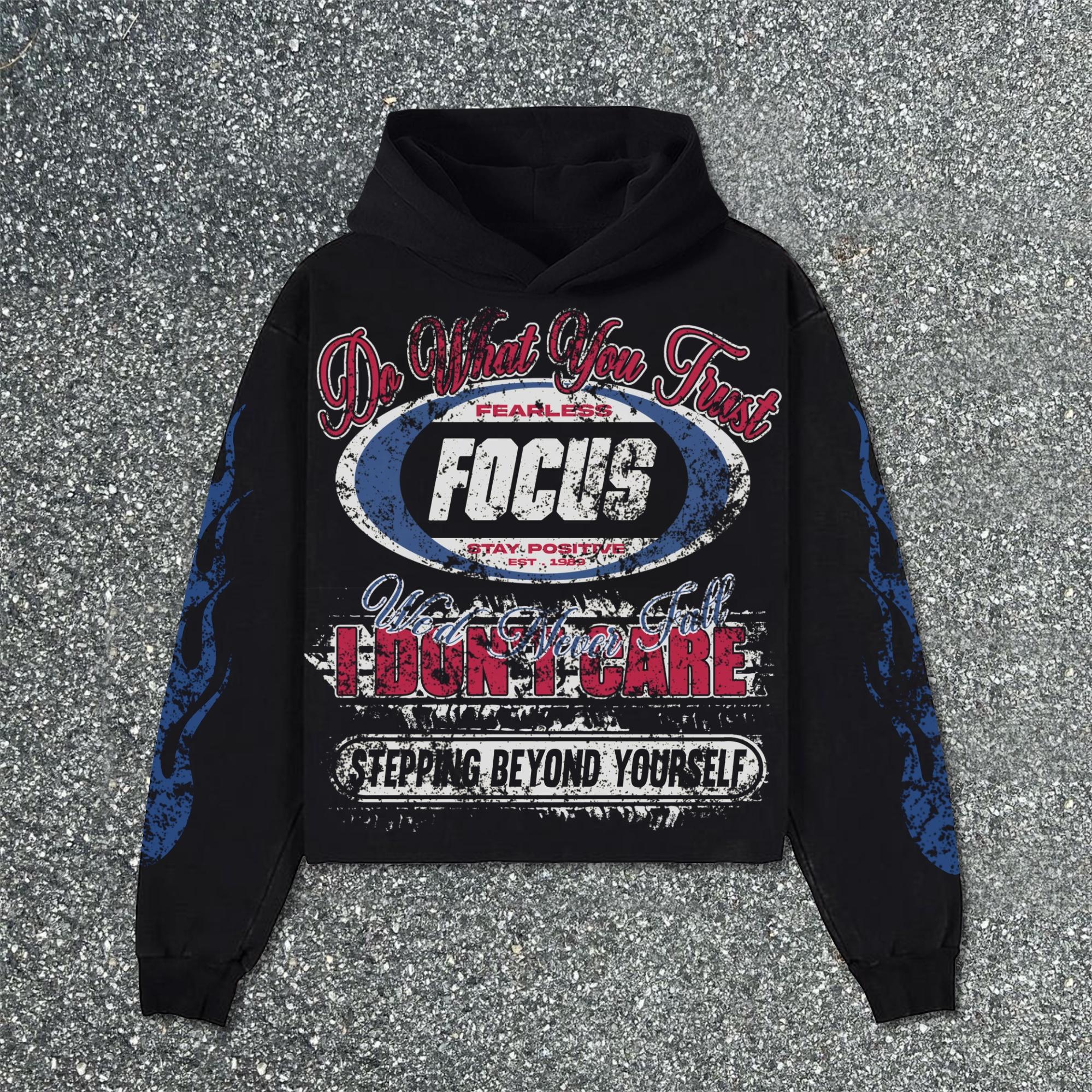 Sopula Focus On Retro Old Printed Graphics Hoodie Product Image