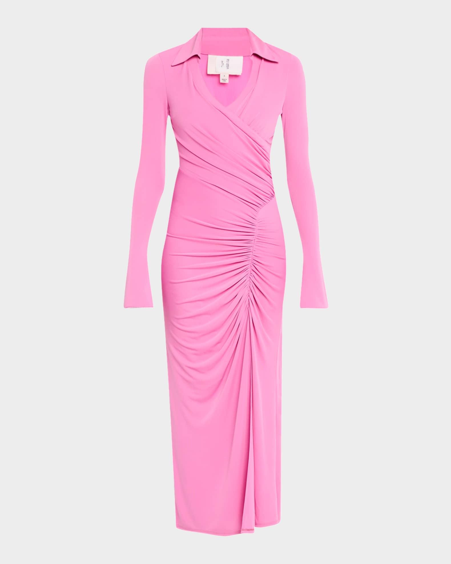 Fabia Gathered Long-Sleeve Dress Product Image