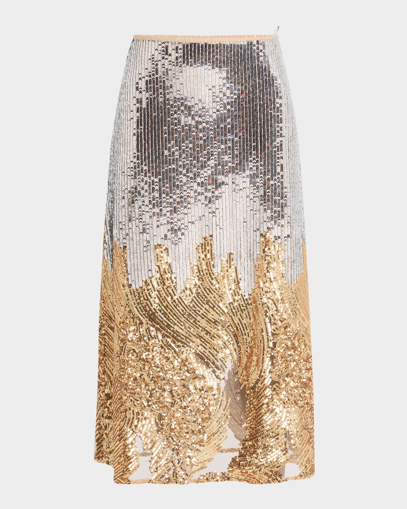 Elena Sequined Midi Skirt Product Image