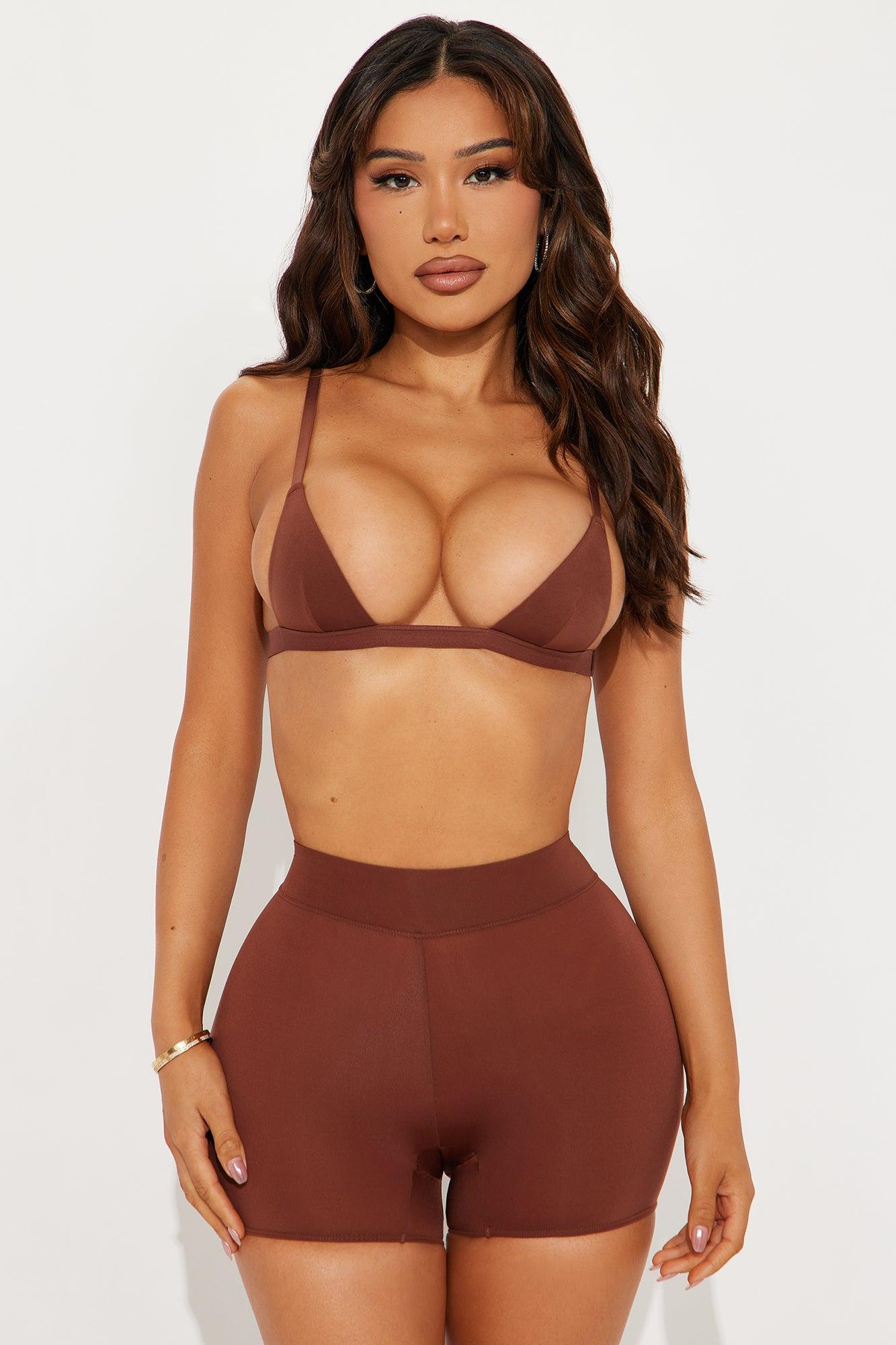Light As A Feather Mini Bralette - Chocolate Female Product Image
