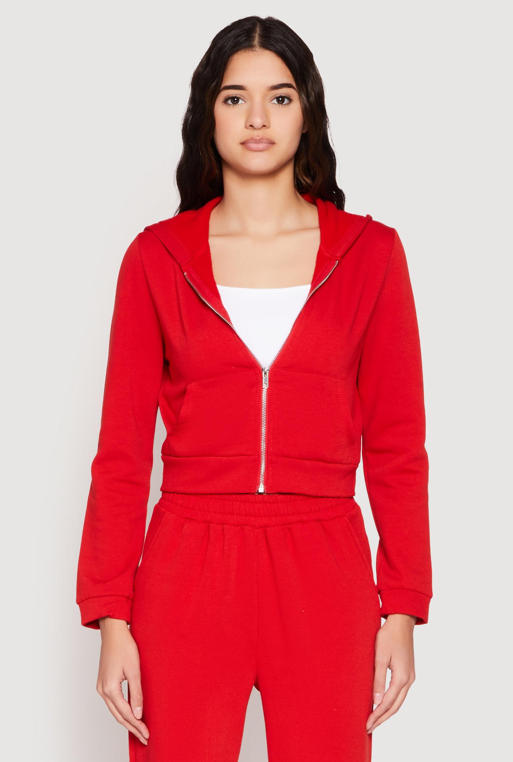 Womens Iris Zip Front Cropped Hoodie Product Image