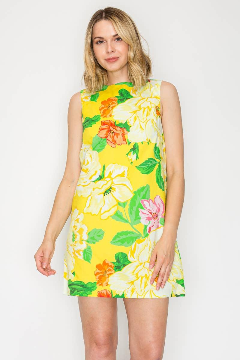 Sunny Lemon Mini Shift Dress Product Image