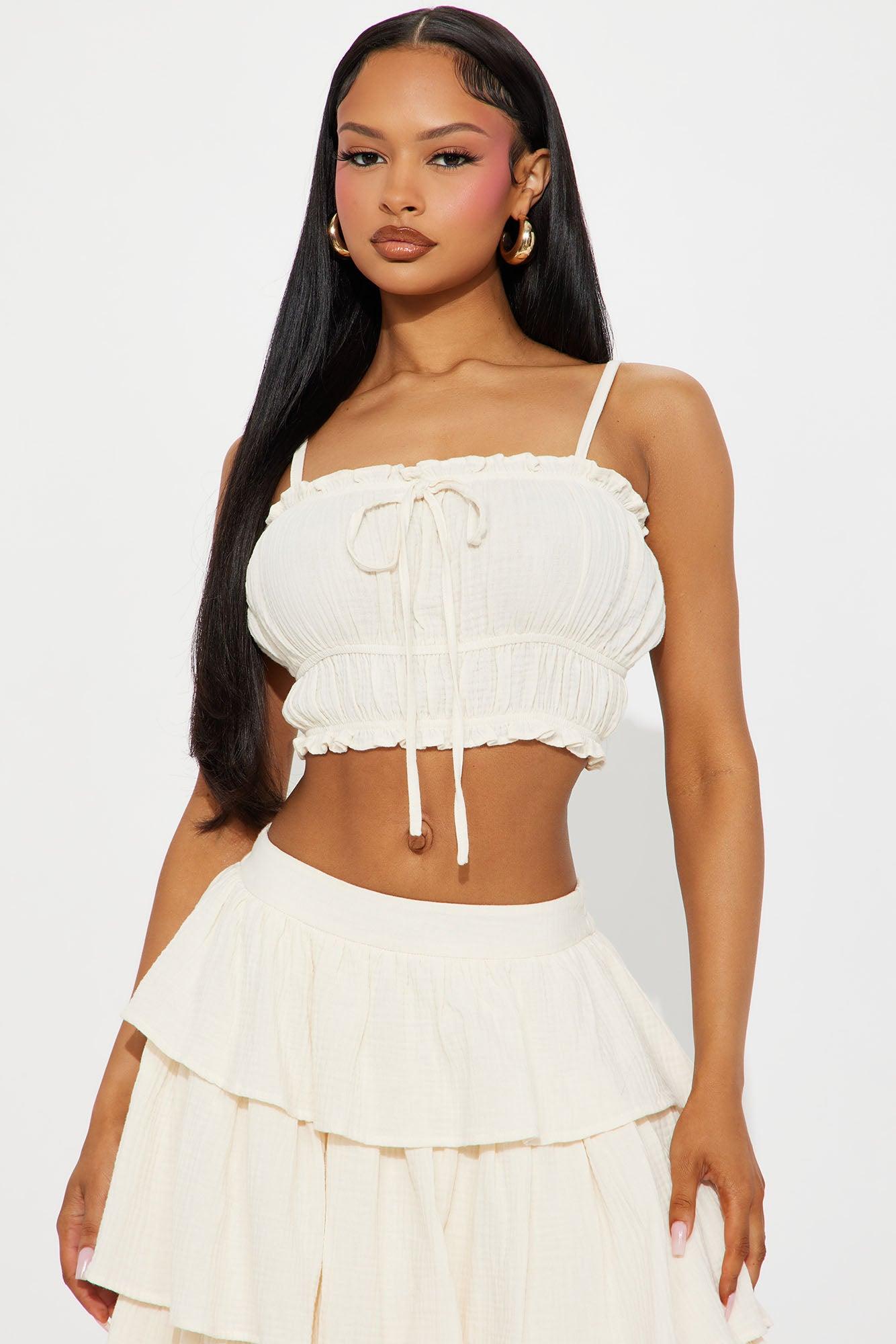 Just Wandering Maxi Skirt Set - Natural Product Image