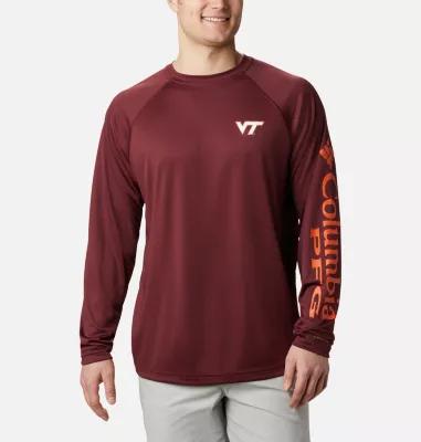 Columbia Mens Collegiate PFG Terminal Tackle Long Sleeve Shirt - Virginia Tech- Product Image