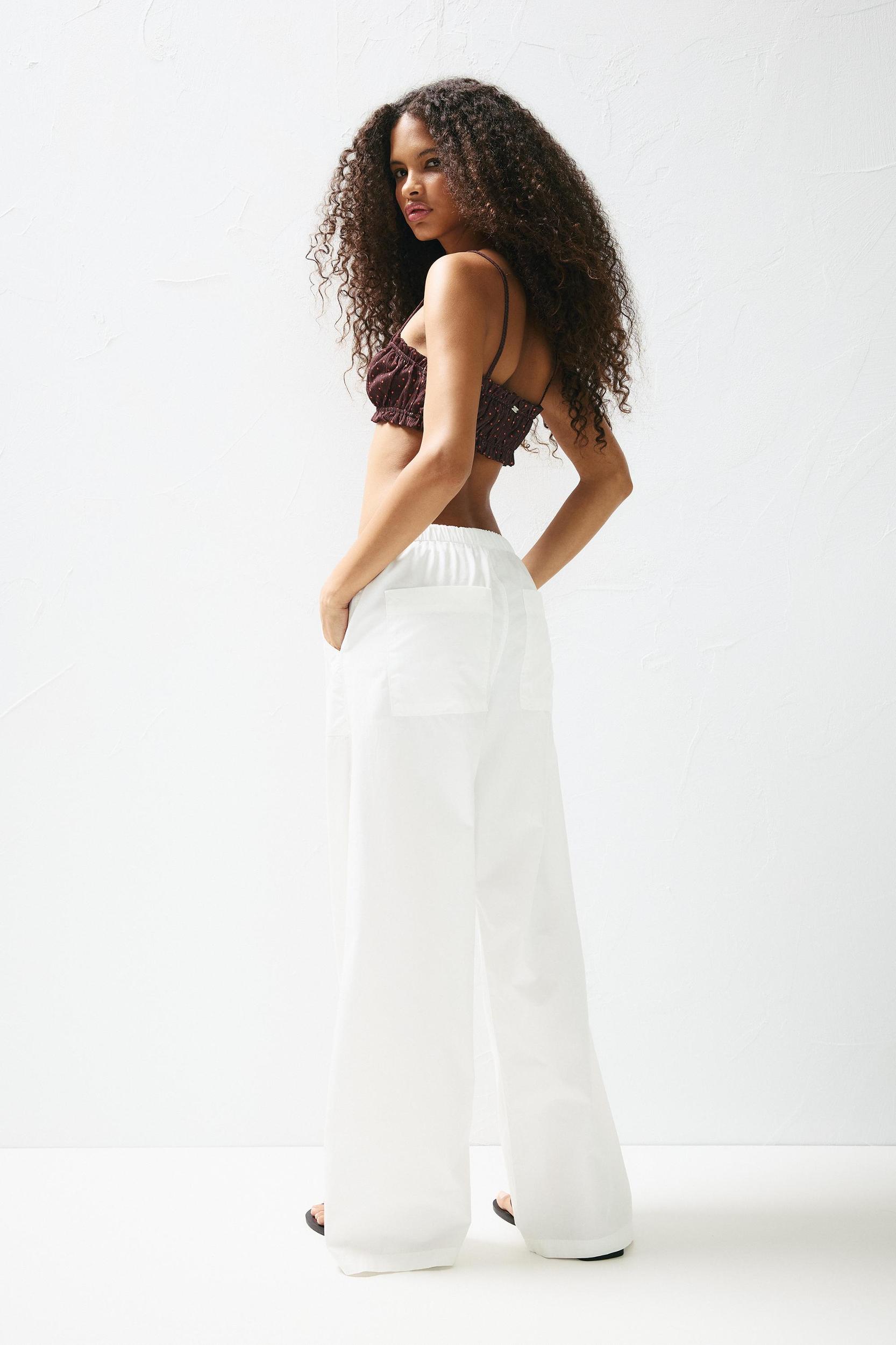 Baggy poplin trousers Product Image