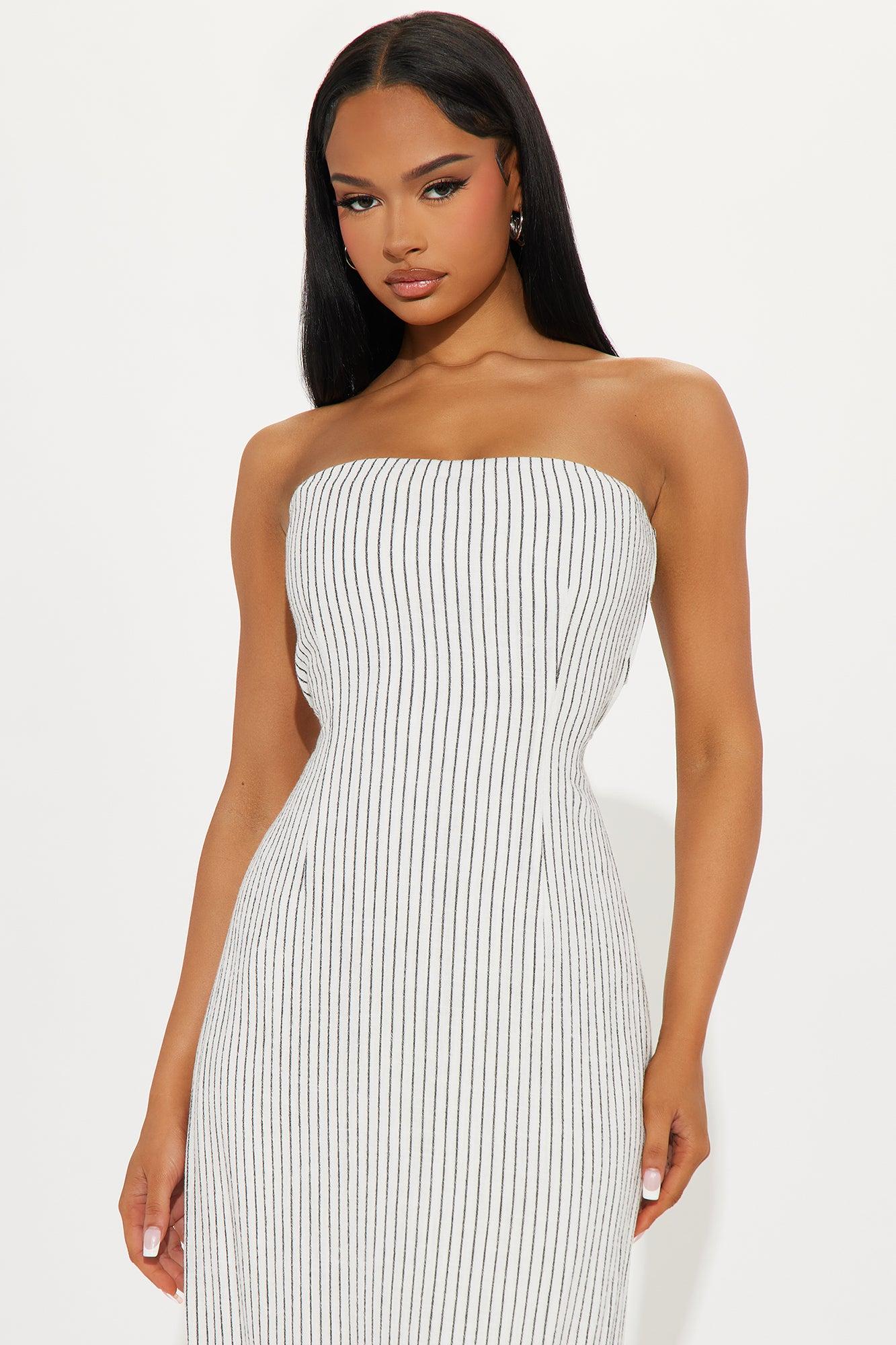 Maisy Linen Maxi Dress - Off White/combo Product Image