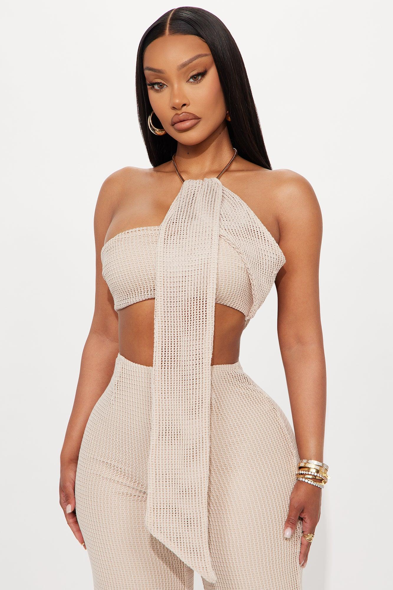 Body Tempo Crochet Jumpsuit - Taupe Female Product Image