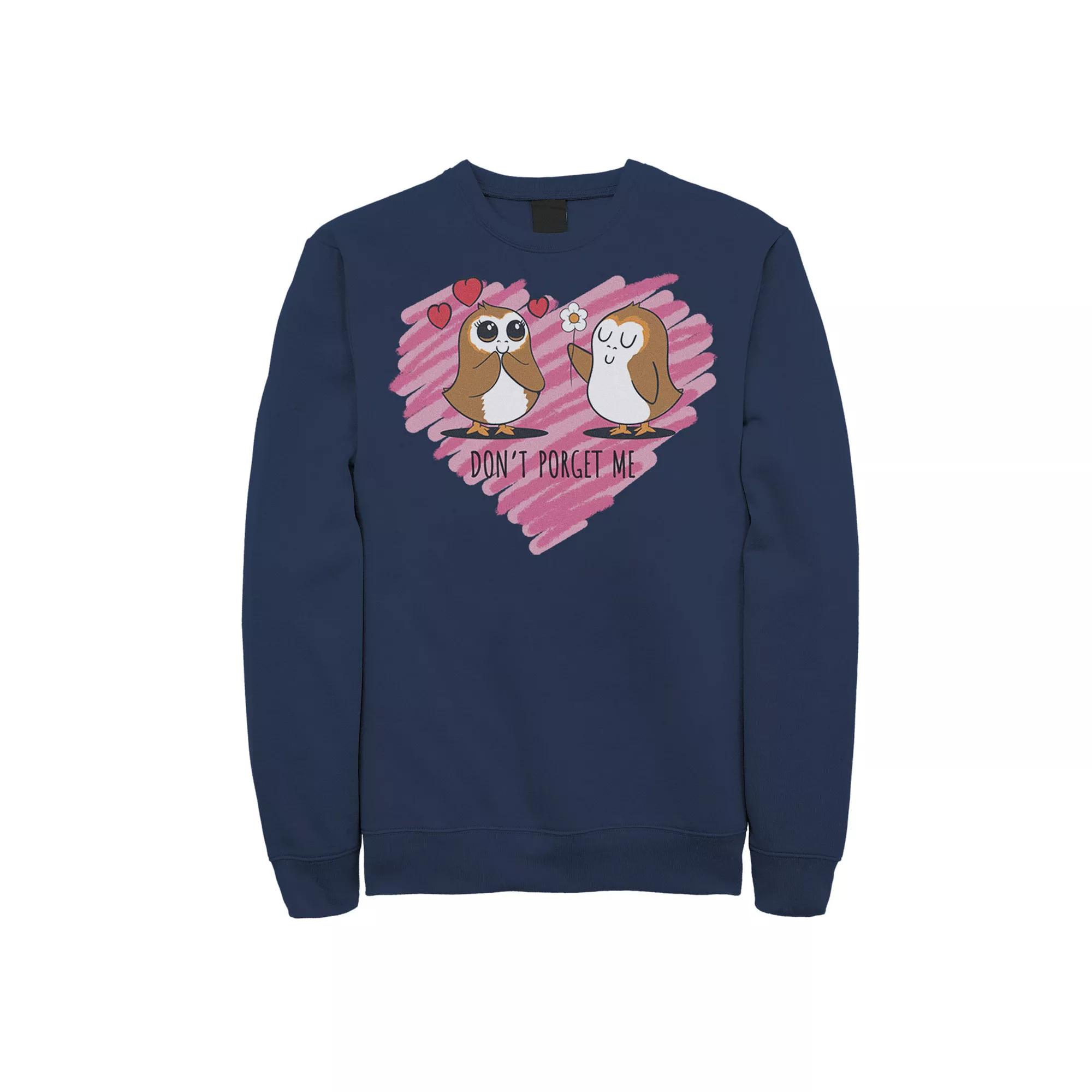 Men's Star Wars Valentines Don't Porget Sketch Heart Sweatshirt,  Product Image