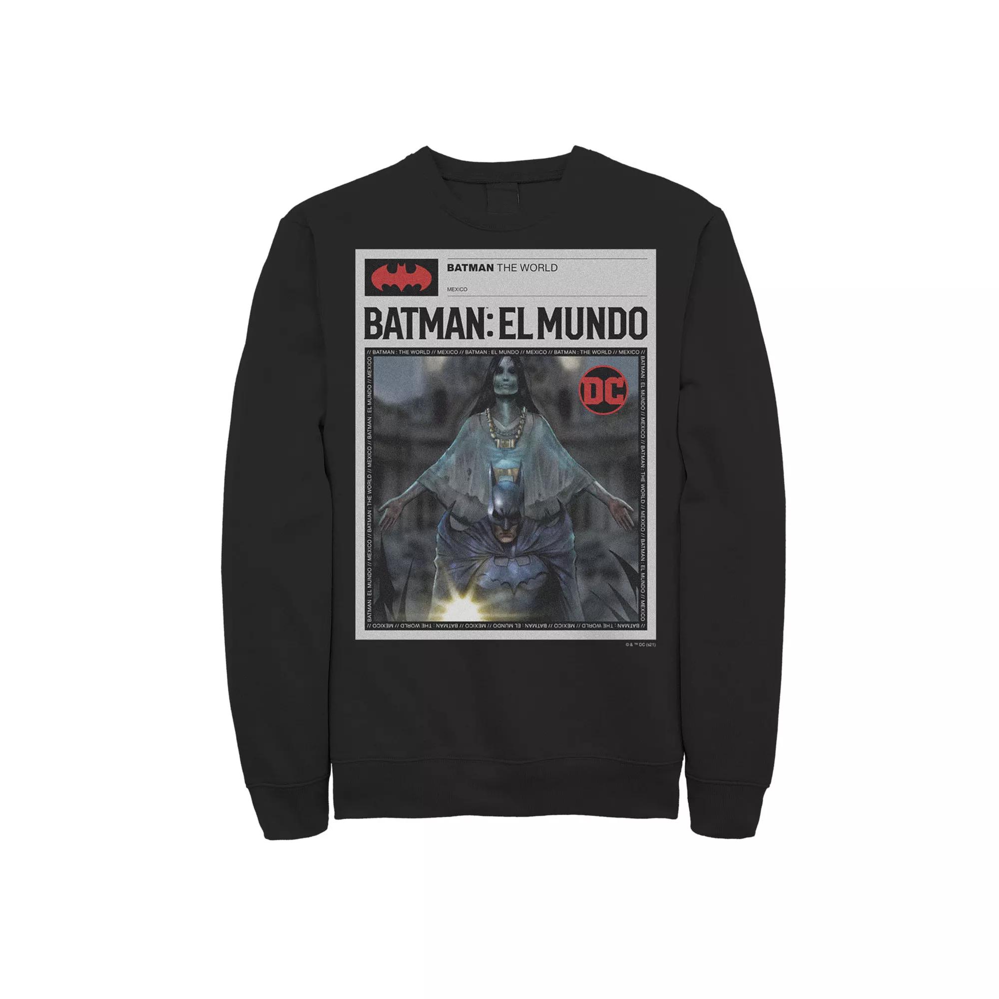 Men's Batman The World Mexicao News Poster Sweatshirt, Boy's,  Product Image