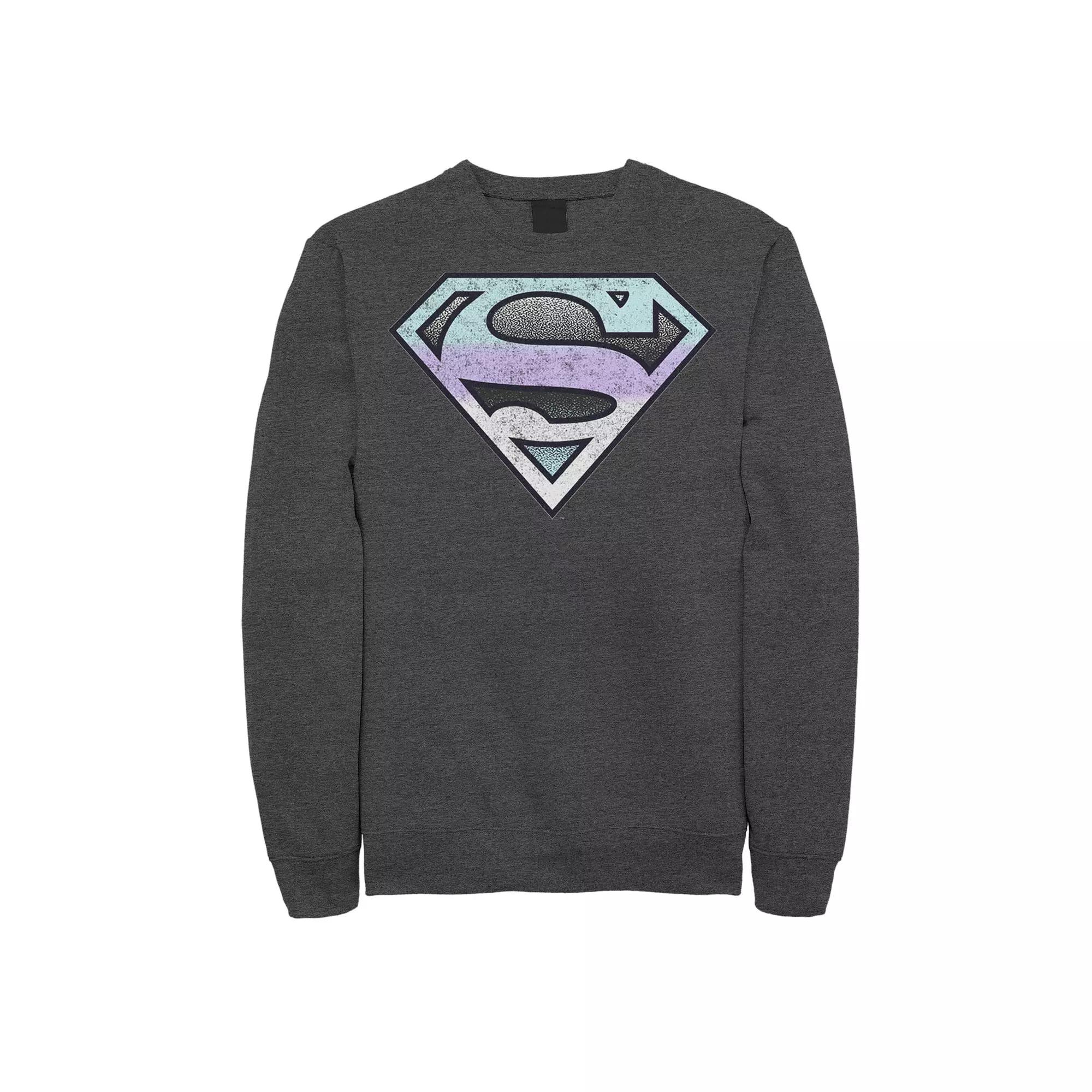 Men's DC Comics Suerman Gradient Pastel Logo Sweatshirt,  Product Image