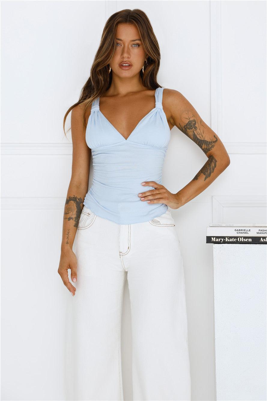 Sea Salt Air Top Blue Product Image