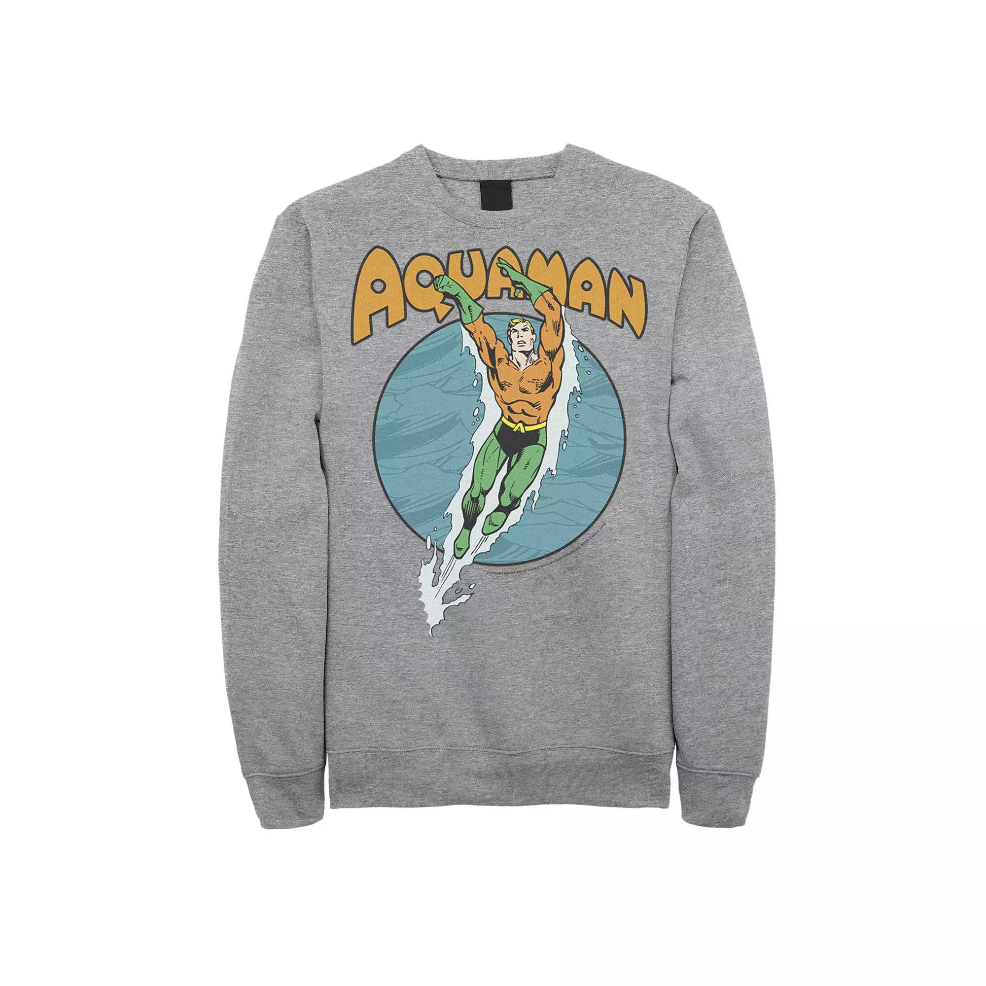 Men's DC Comics Aquaman Swimming Dance Fleece Sweatshirt,  Product Image