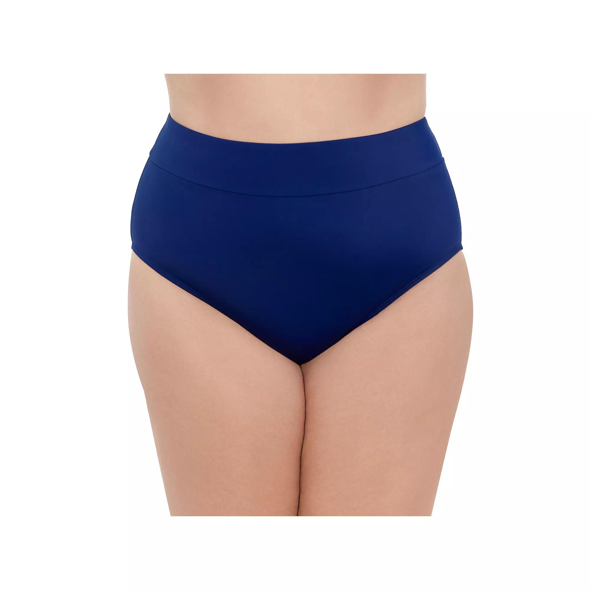 Plus Size Bal Harbour Tummy Control Swim Brief Bottoms, Womens Product Image