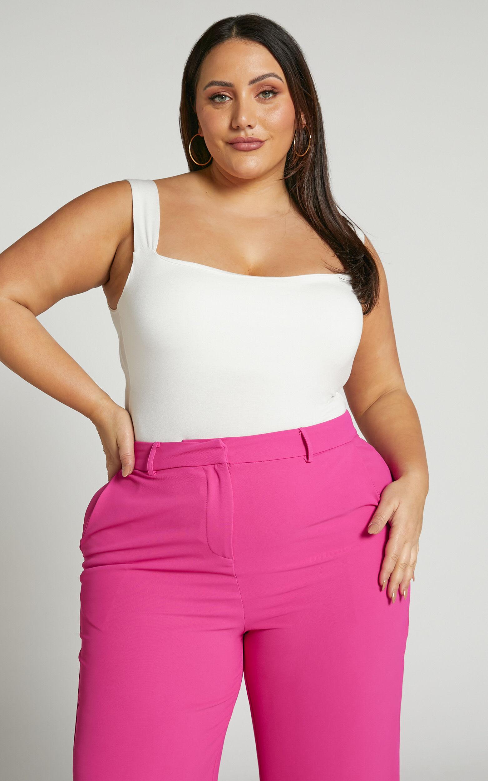 Off My Back Bodysuit - Square Neck Bodysuit in White Product Image