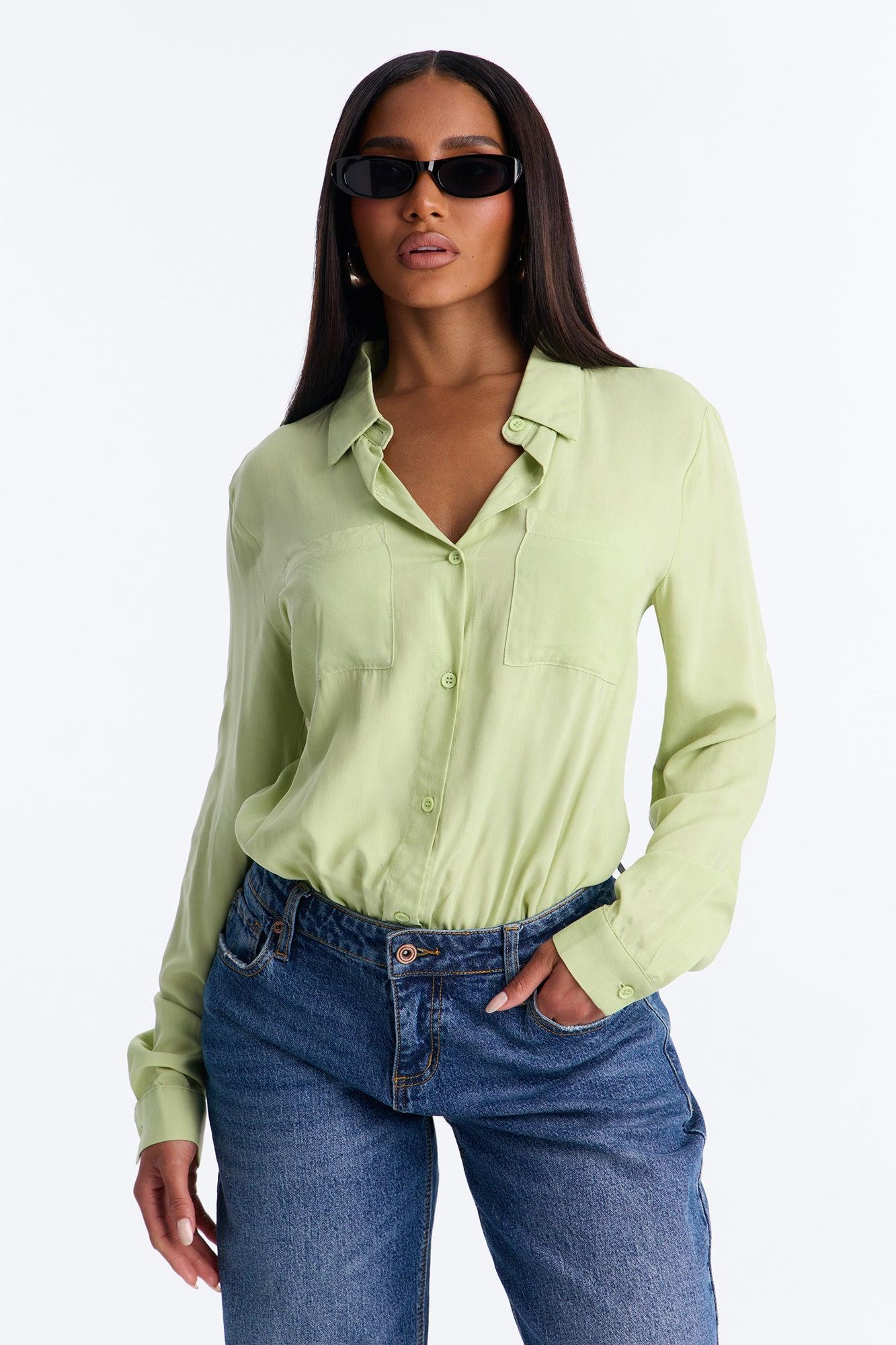 You Better Work Bodysuit - Sage Female Product Image