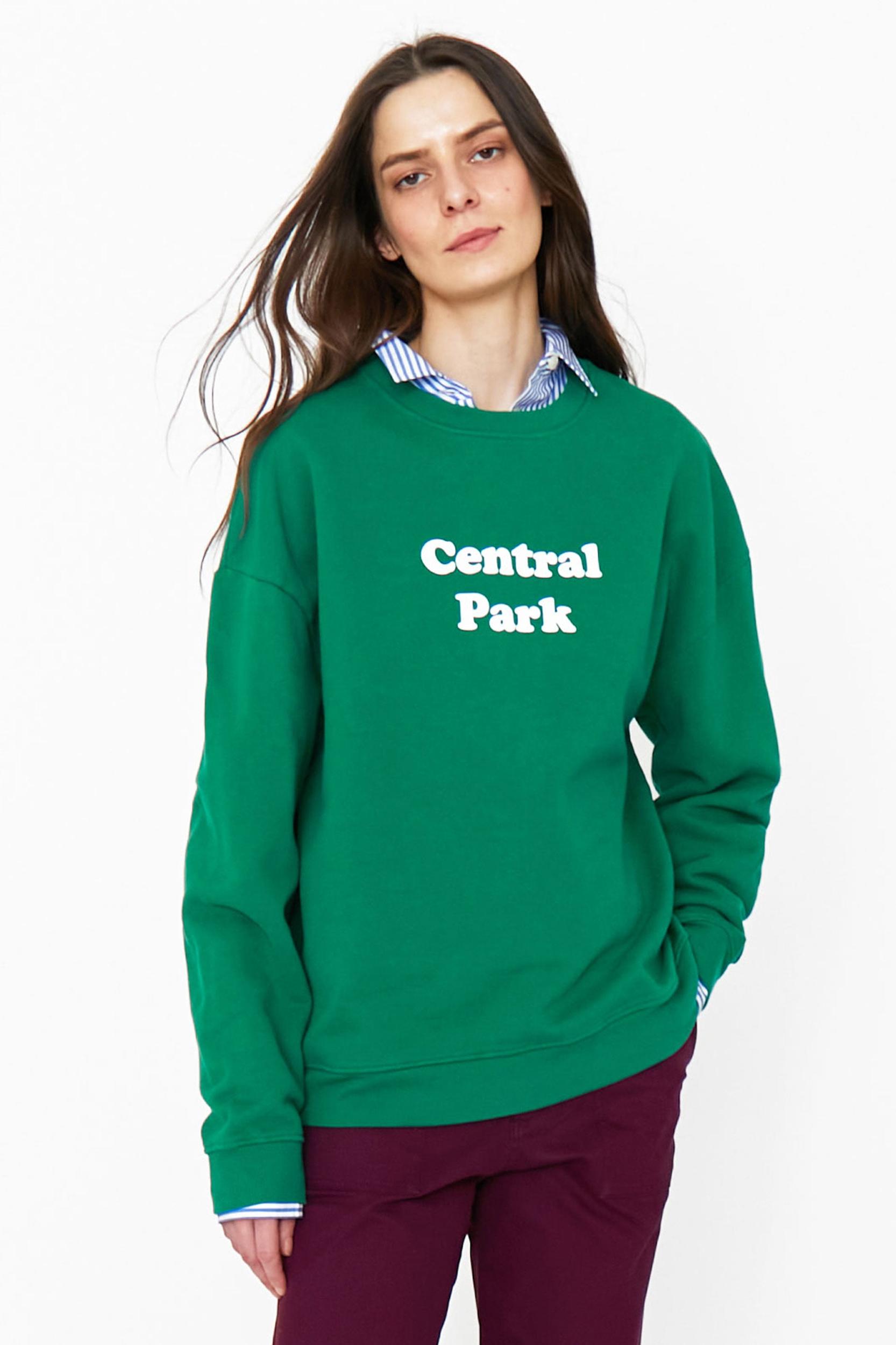 The Oversized Central Park Sweatshirt - Kelly Green Product Image
