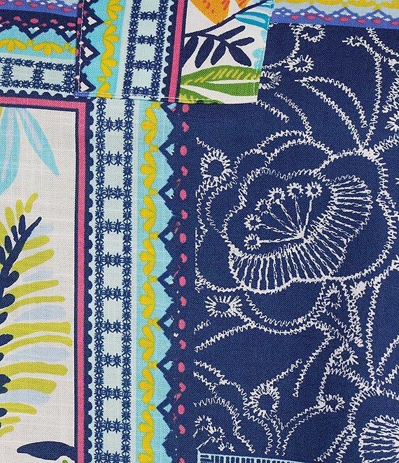 Foxcroft Plus Size Julia Wrinkle-Free Printed Y-Neck 3/4 Sleeve Tunic Product Image