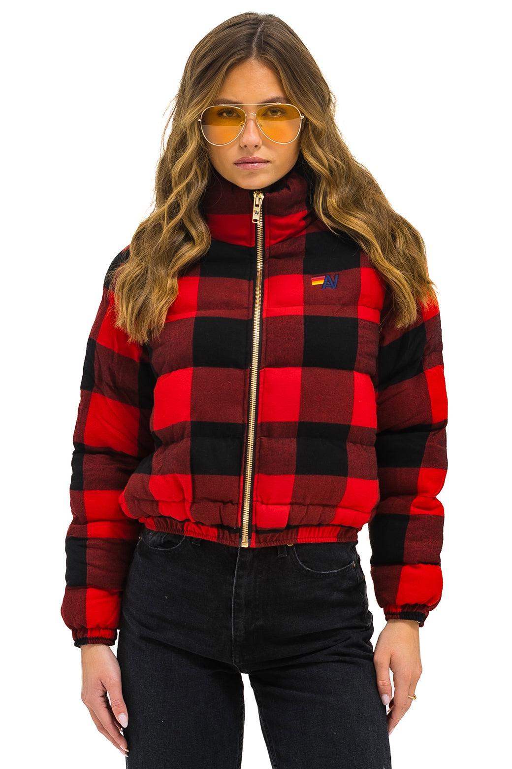 APRES PLAID PUFFER JACKET - BUFFALO PLAID Female Product Image